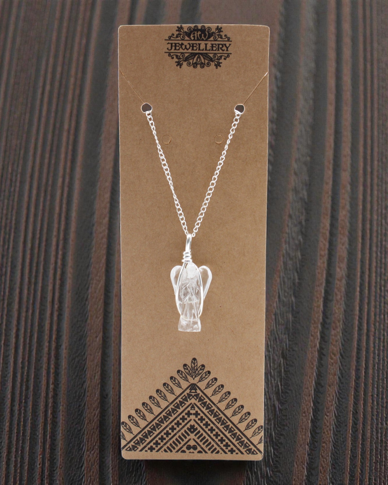 Guardian Crystal – Pendente Anjo da Guarda em Cristal de Rocha