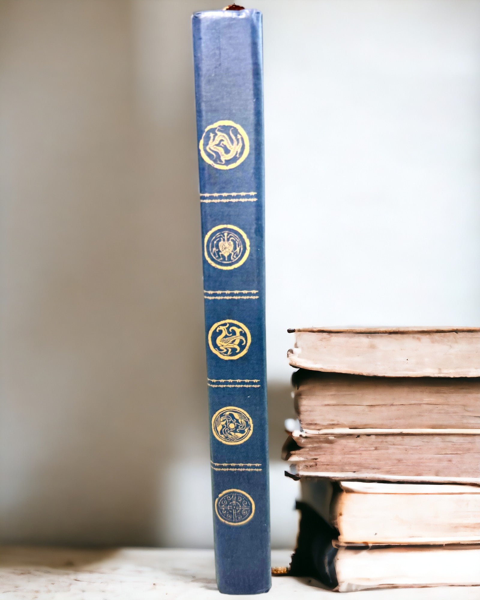 Caderno Clássico de Capa Dura com Motivo de Tricô - Azul Marinho. Possibilidade de gravação