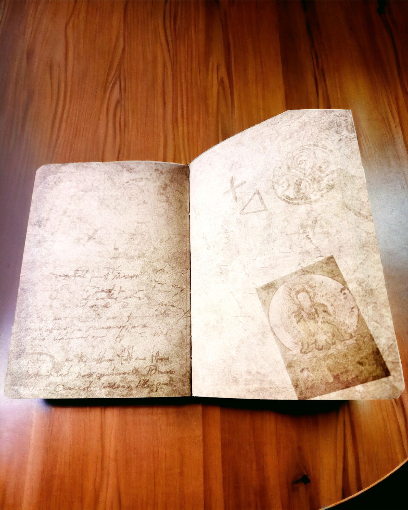 Caderno Vintage Castanho com Capa Decorativa em Estilo Retro – Caderno do Explorador – Castanho, Vintage