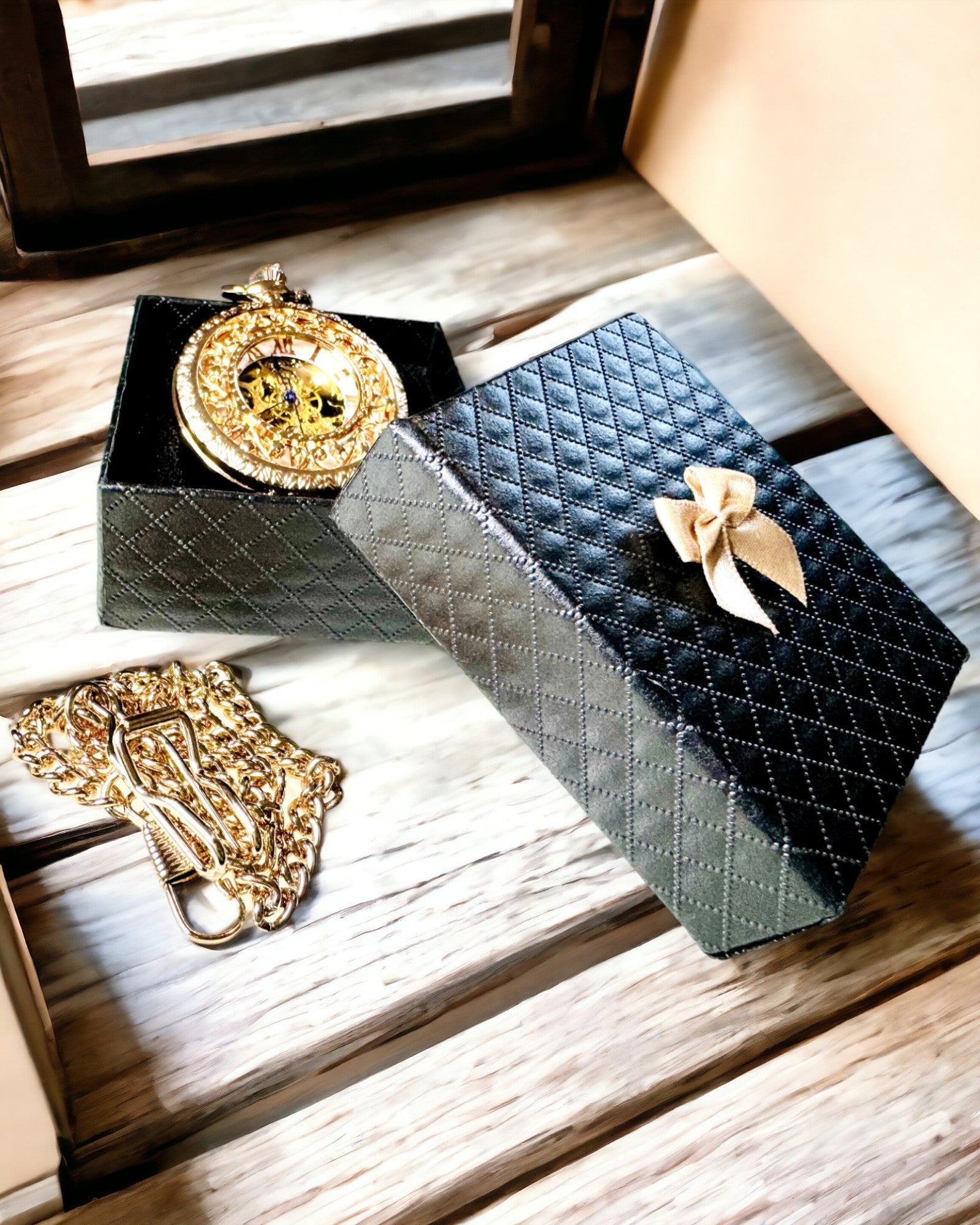 Relógio de Bolso Vintage com Mostrador Transparente e Mecanismo Esqueleto