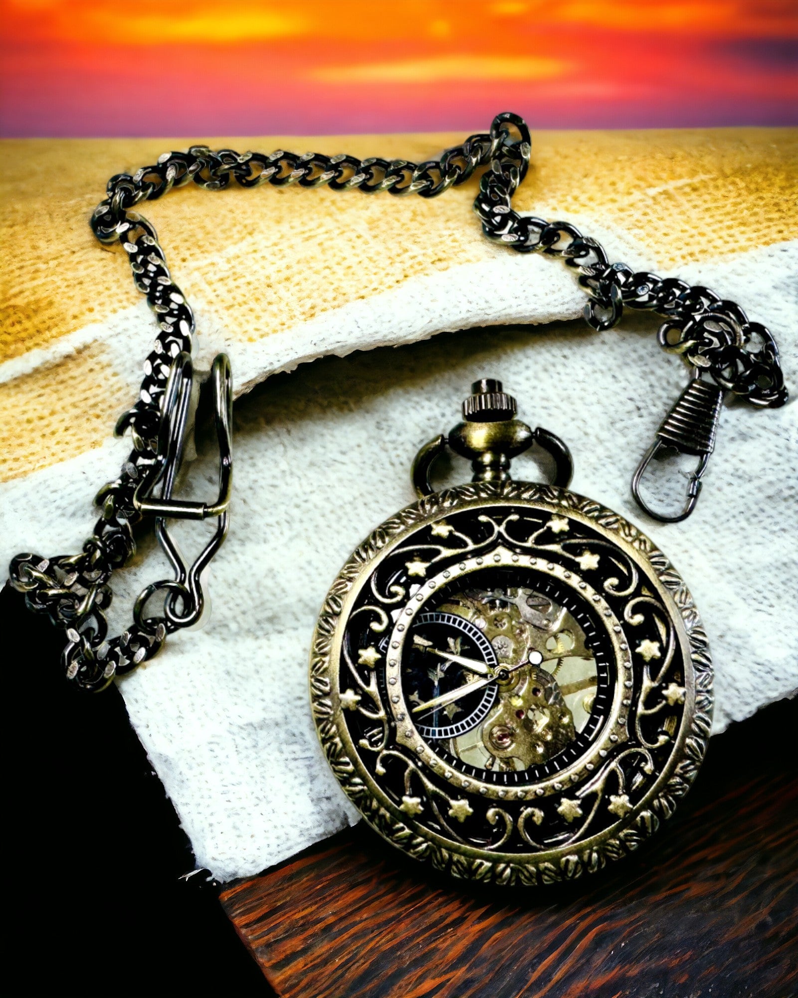 Relógio de Bolso Exclusivo "Heritage" - Mecânico e Resistente à Água