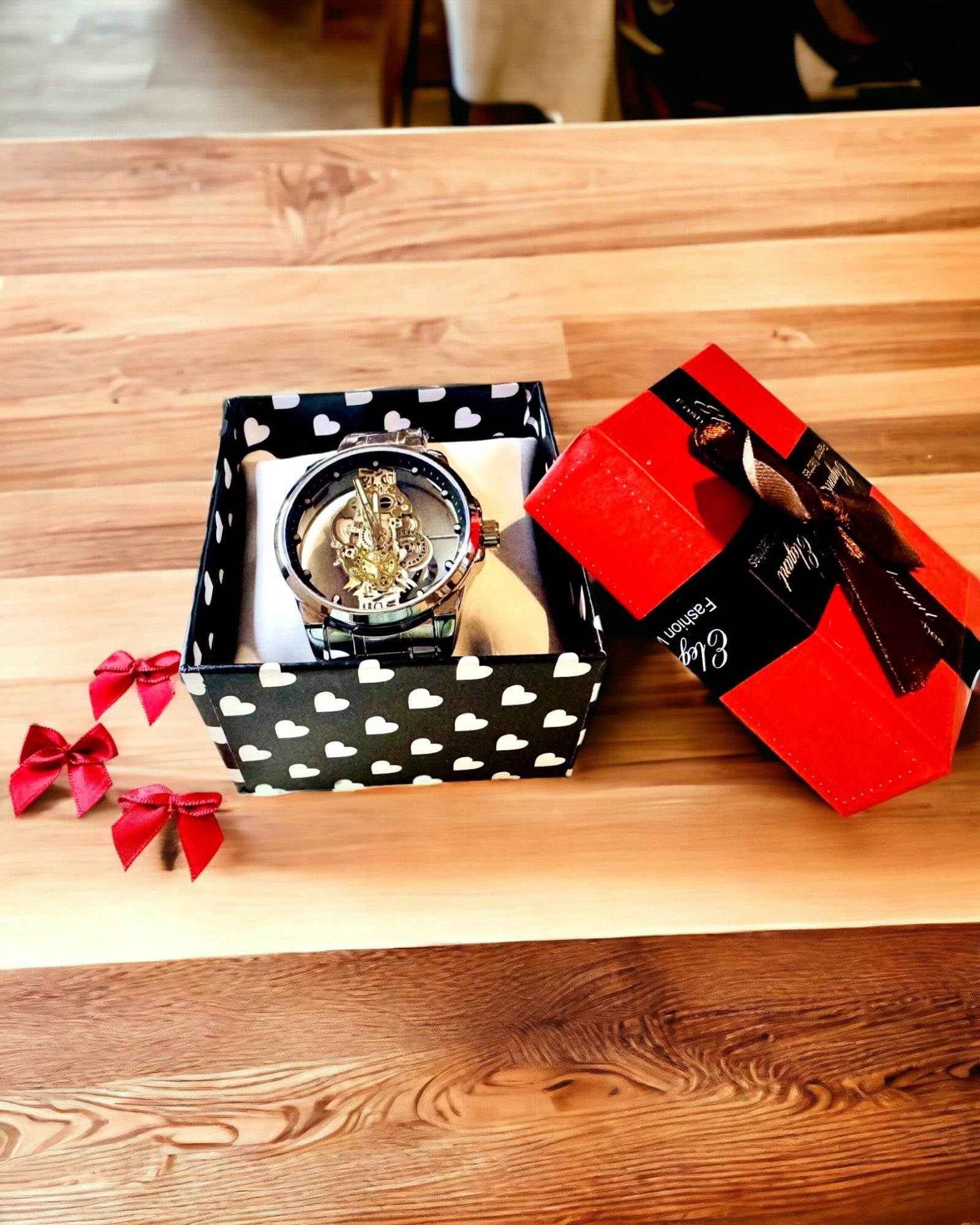 Elegante Relógio Masculino de Quartzo - Mecanismo Transparente e Elegância Desportiva