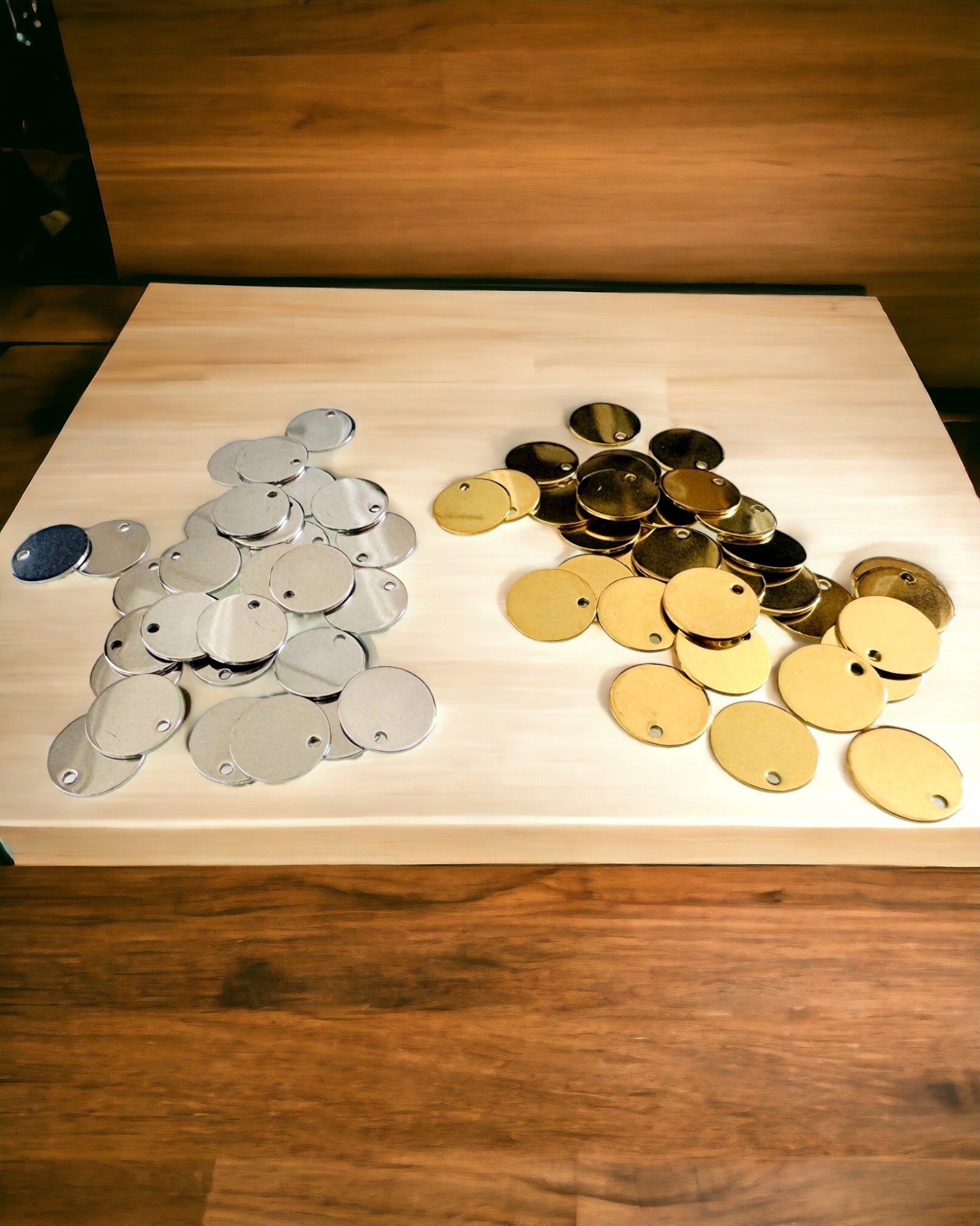 Pendente Redondo de Aço Inoxidável para presente com possibilidade de Personalização, gravação