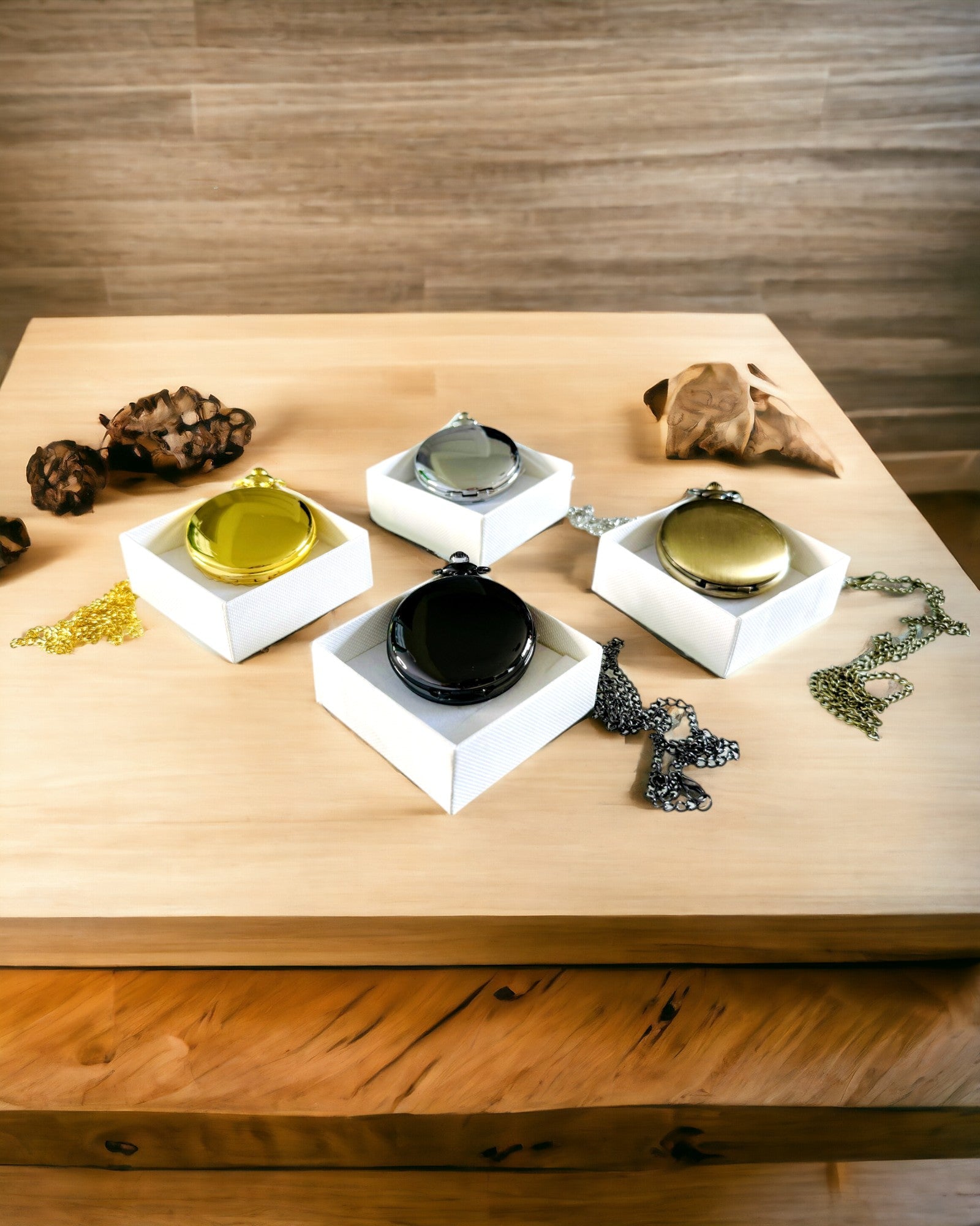 Relógio de Bolso Vintage Dourado com Possibilidade de Gravação