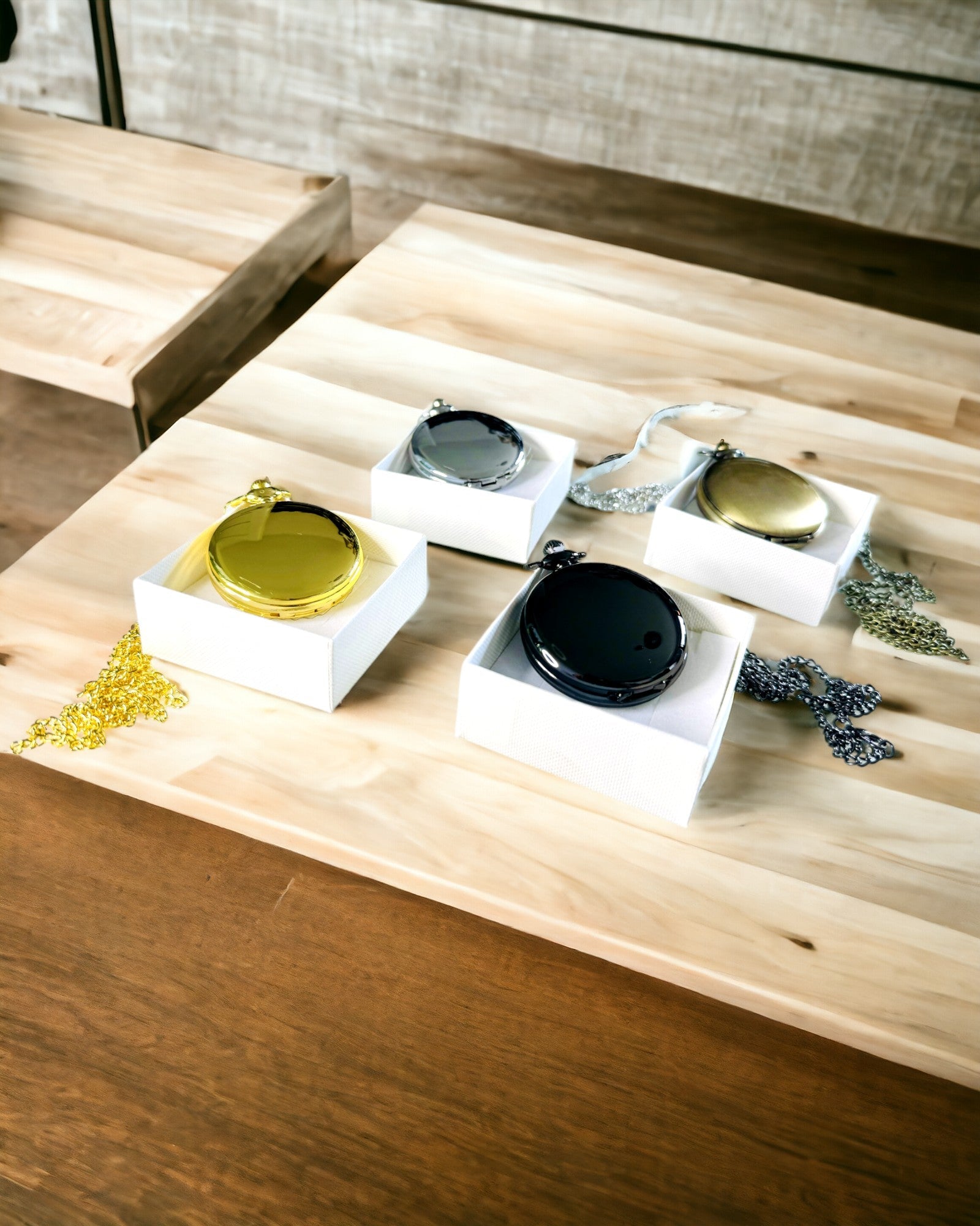 Relógio de Bolso Preto "Klasyczny Elegans" com possibilidade de gravação