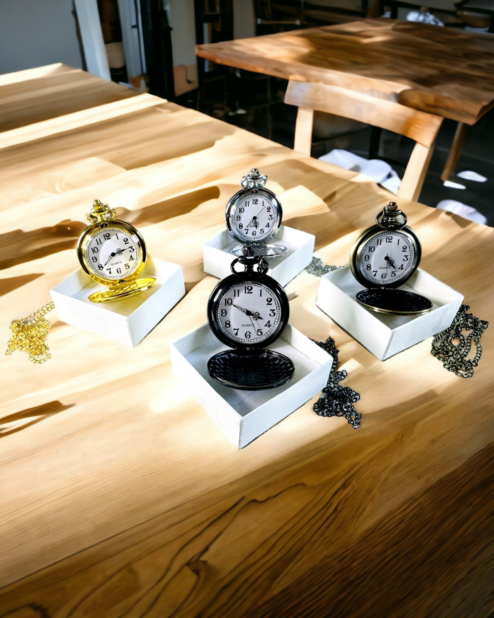 Relógio de Bolso Vintage Dourado com Possibilidade de Gravação