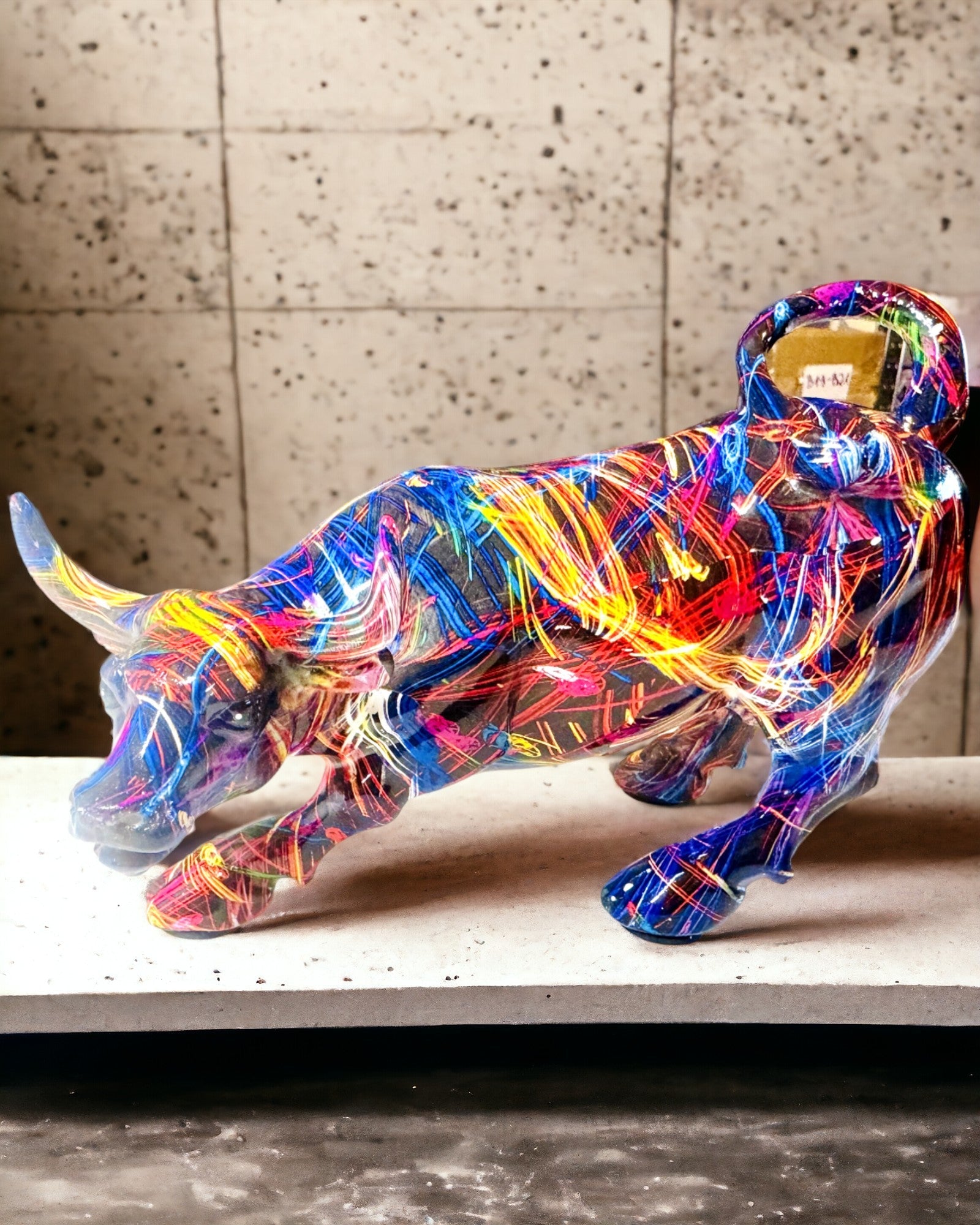Escultura Decorativa Touro "BullArt" – Arte Única com Opção de Gravação - 4 variantes de cor, para presente personalizado