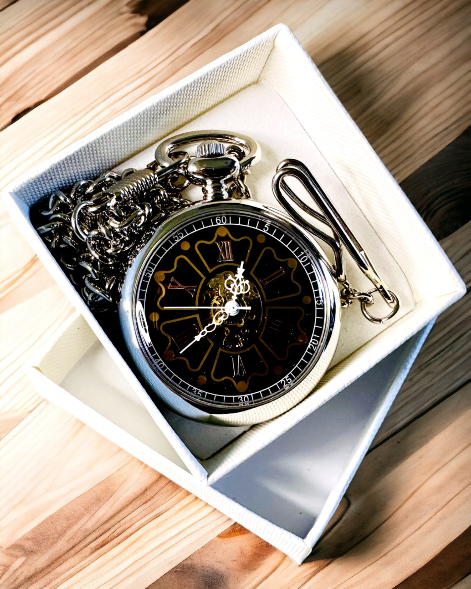 Relógio de Bolso Estilo Vintage com Possibilidade de Gravação