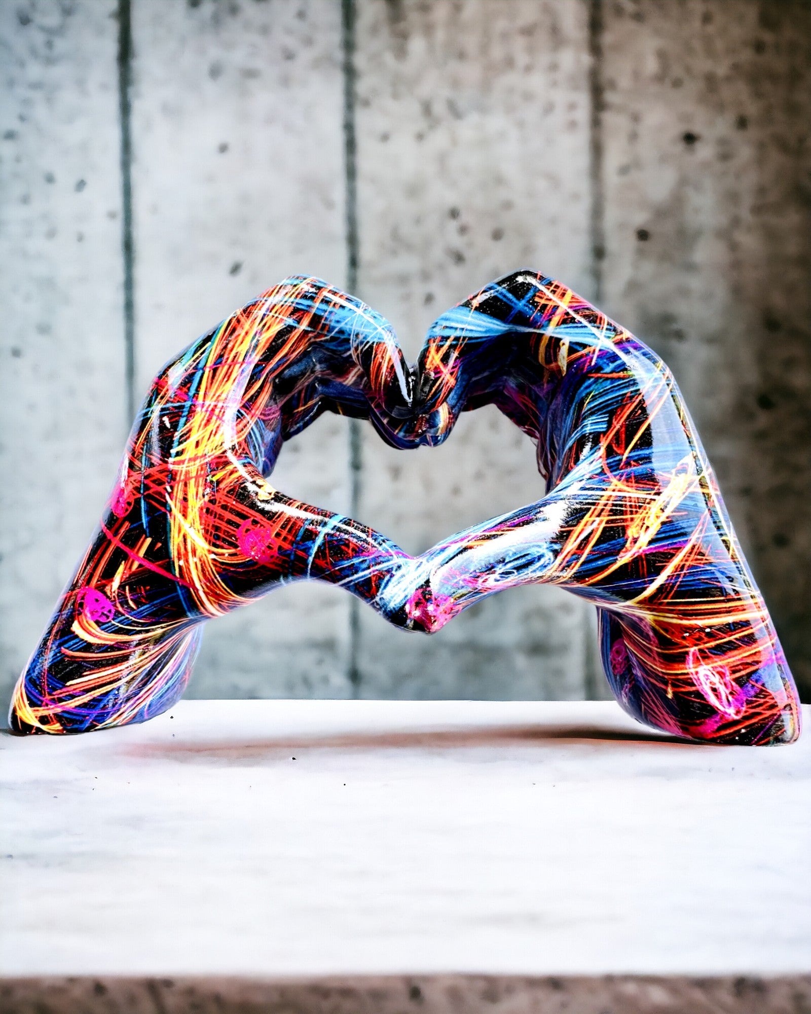 Kalejdoskop Serce – Decoração Artesanal de Resina com Possibilidade de Gravação