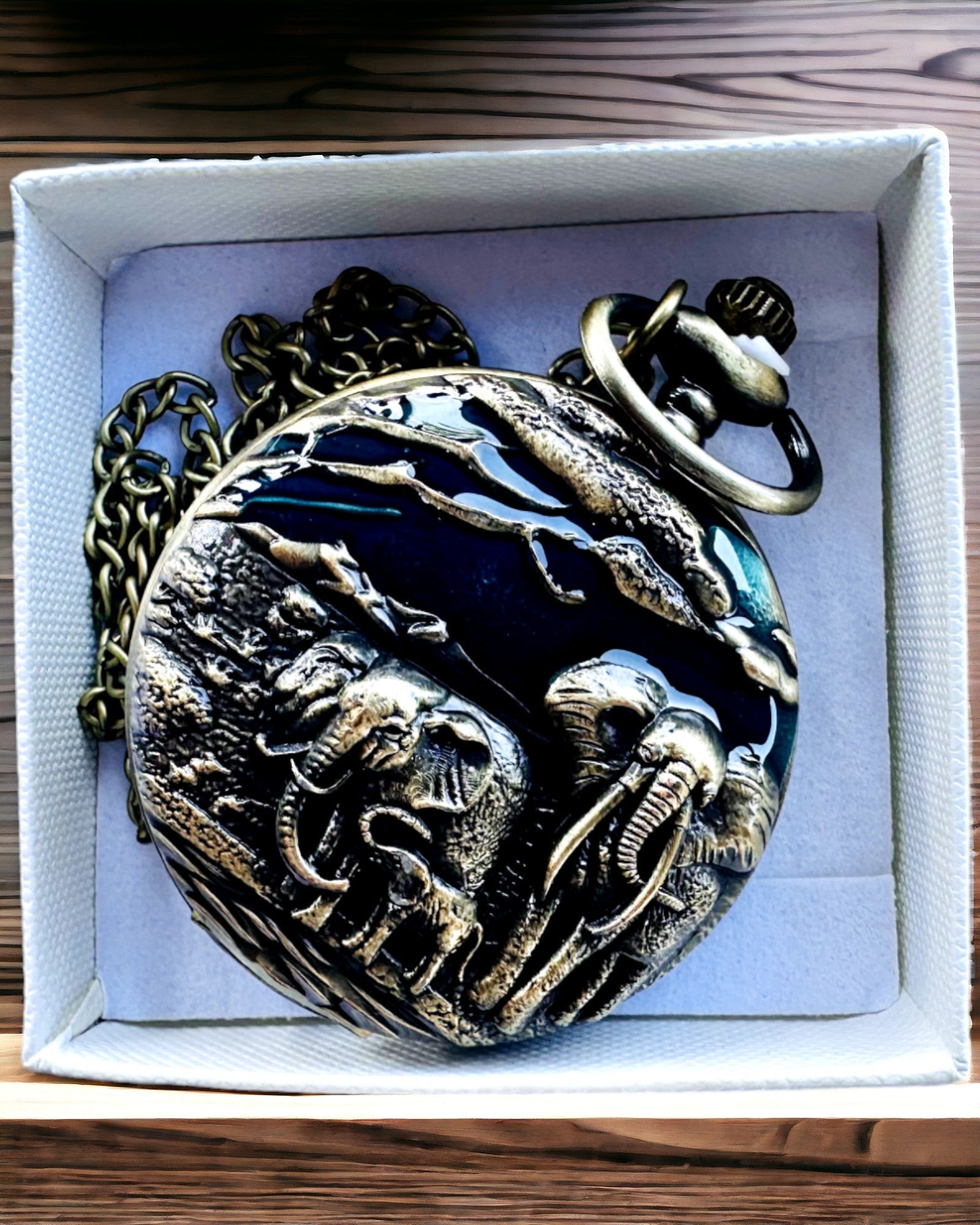 Relógio de Bolso "Vintage Explorer" com Possibilidade de Gravação