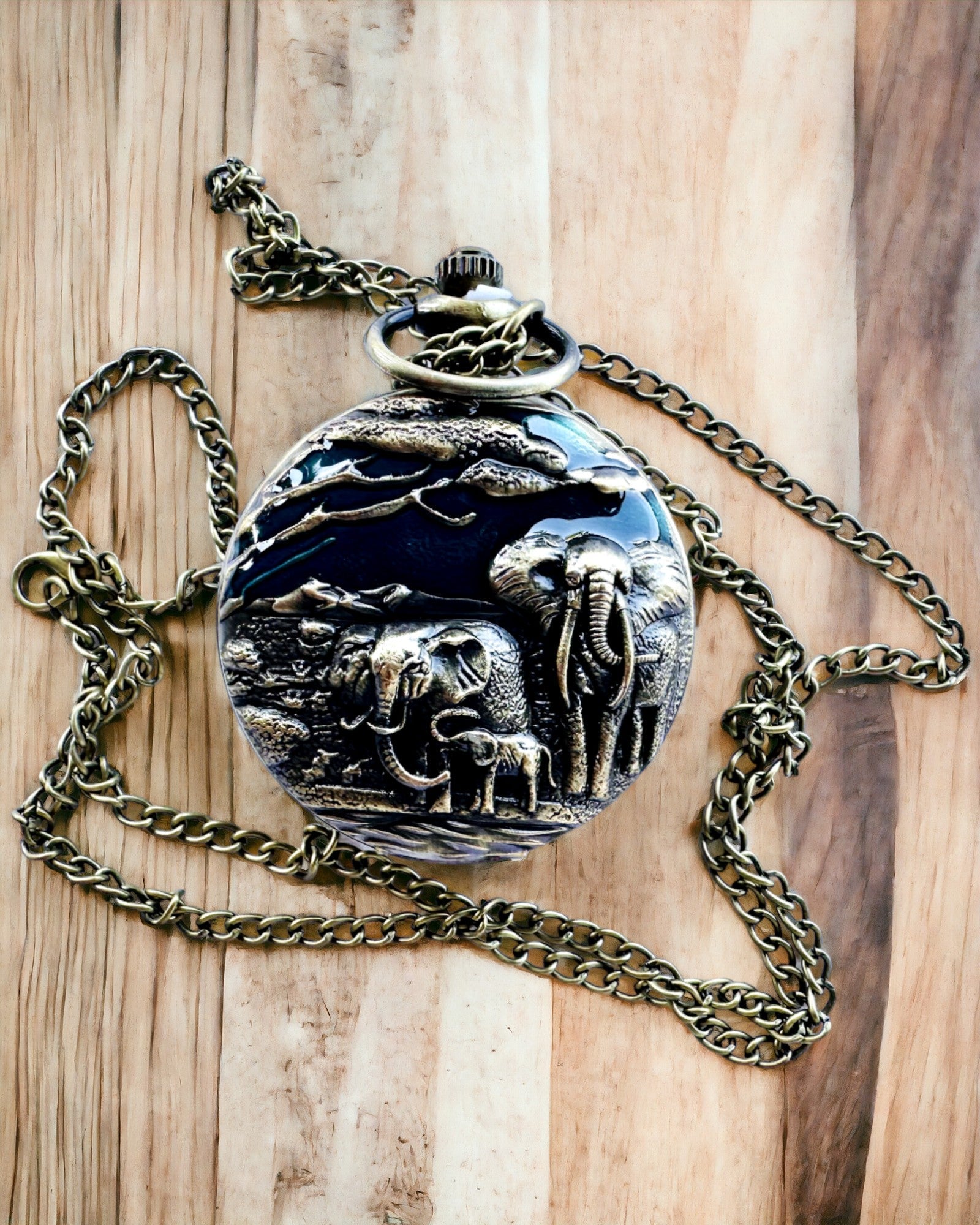 Relógio de Bolso "Vintage Explorer" com Possibilidade de Gravação