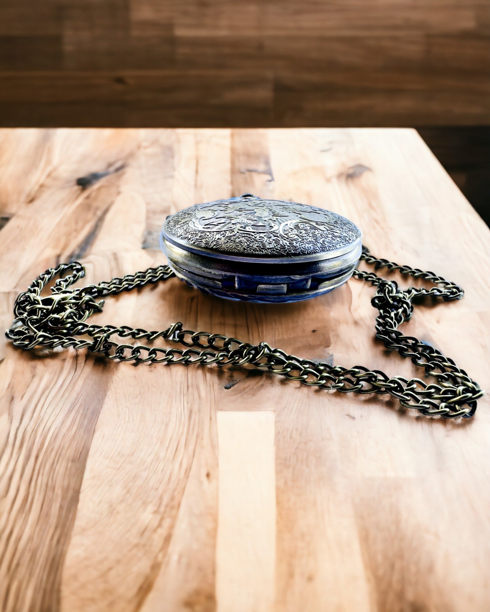 Relógio de Bolso "Vintage Explorer" com Possibilidade de Gravação