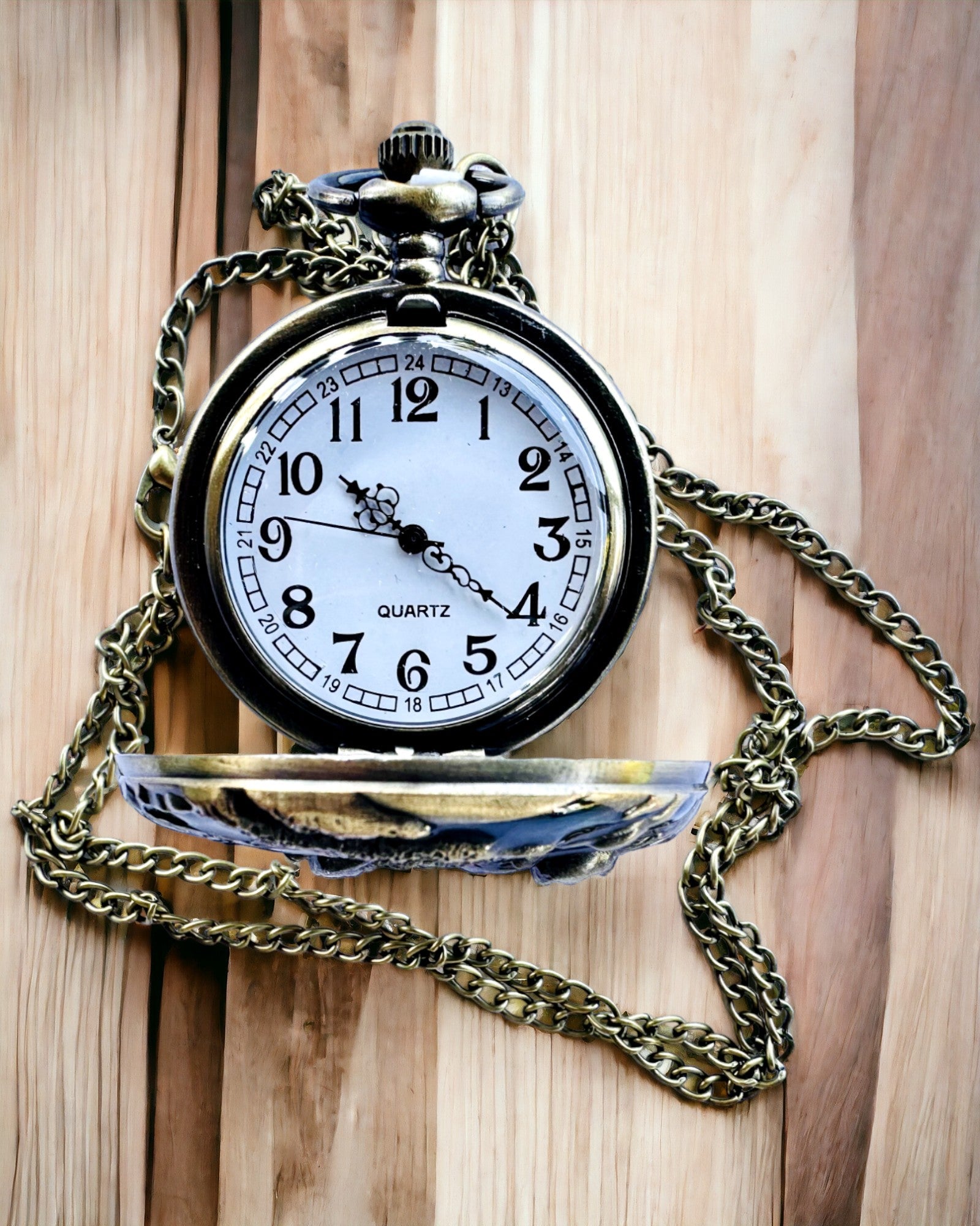 Relógio de Bolso "Vintage Explorer" com Possibilidade de Gravação