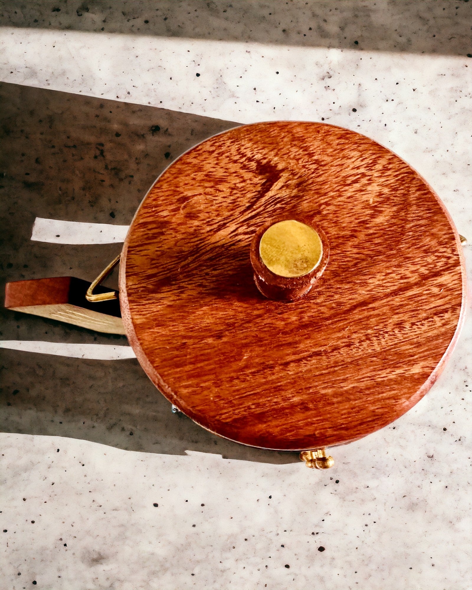 Retro Caixa de Chá de Madeira com Opção de Gravação