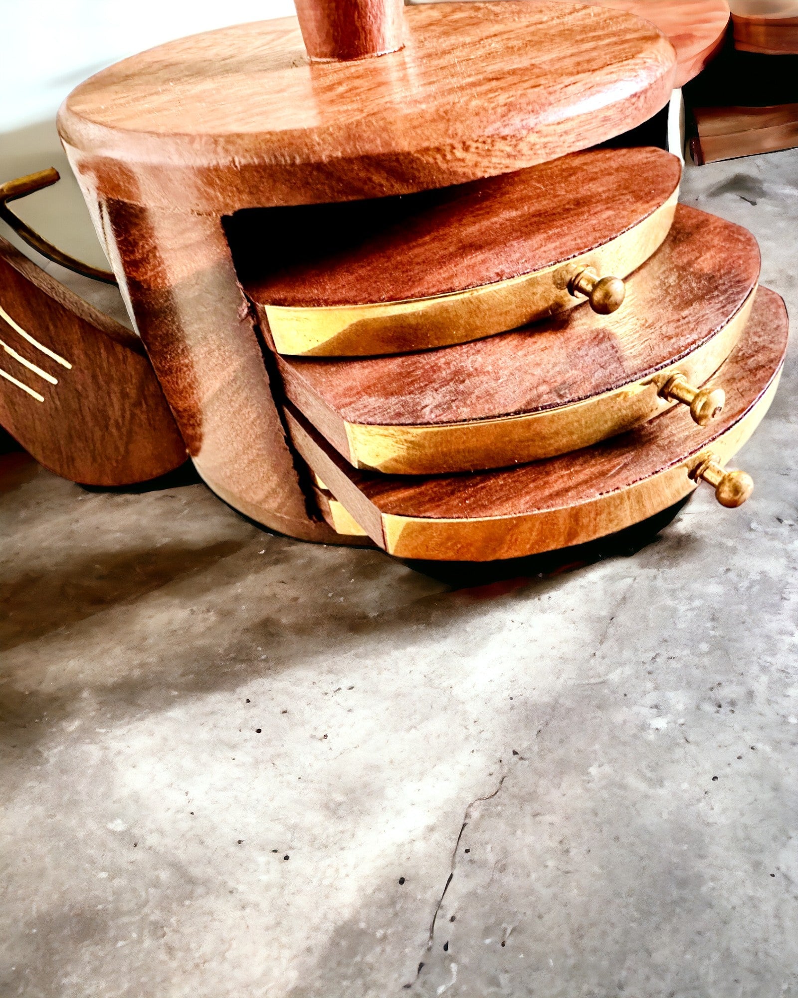 Retro Caixa de Chá de Madeira com Opção de Gravação