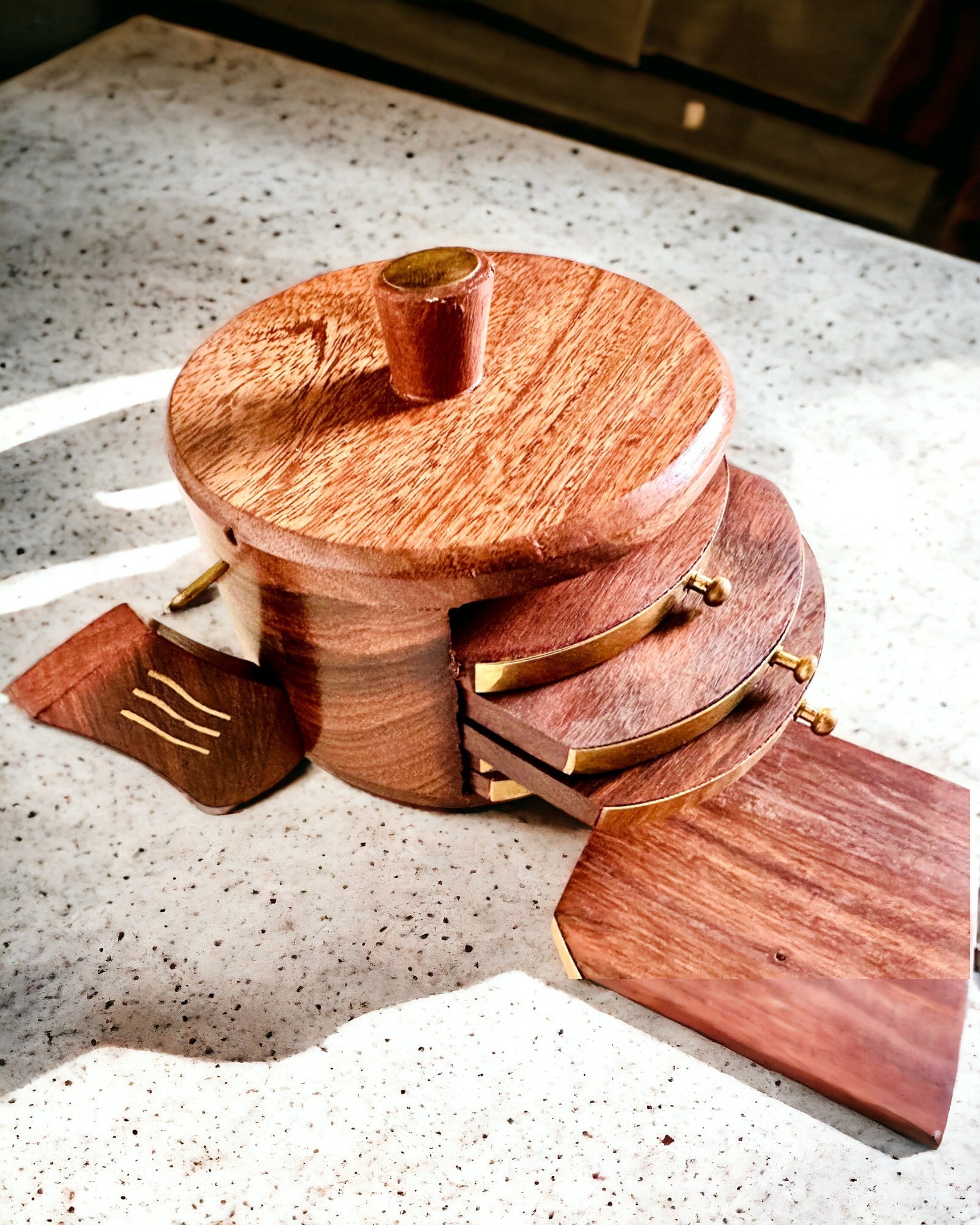 Retro Caixa de Chá de Madeira com Opção de Gravação