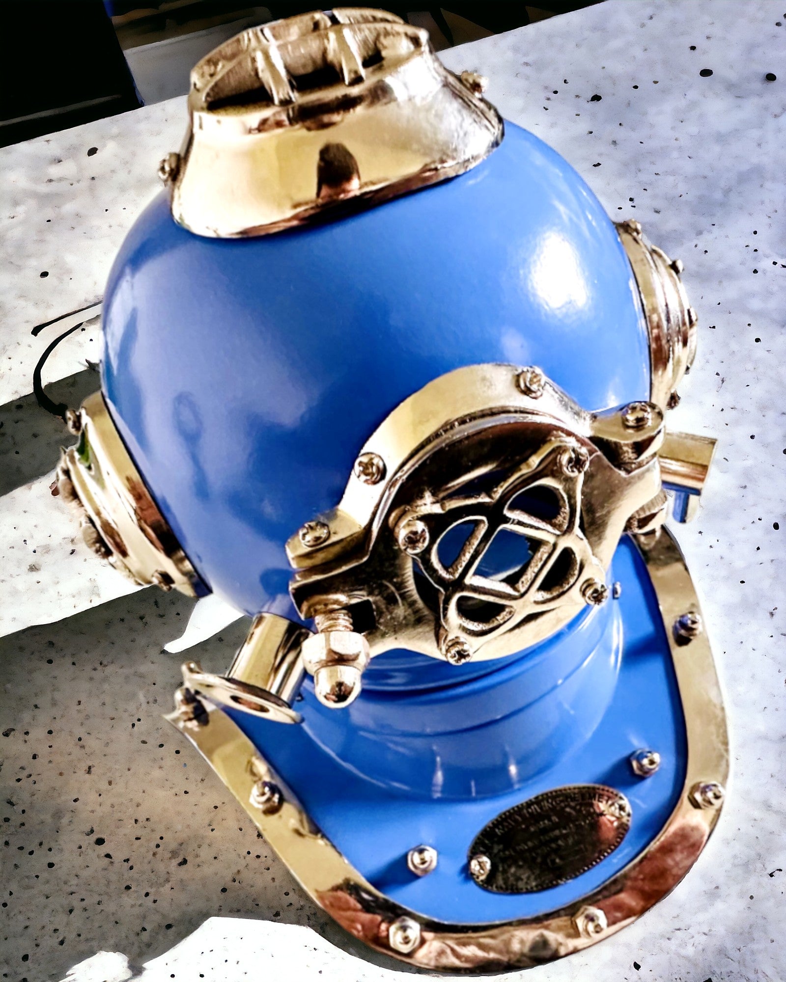 Capacete do Explorador das Profundezas - Edição de Colecionador com Opção de Gravação, 35 cm, presente para bombeiro ou mergulhador