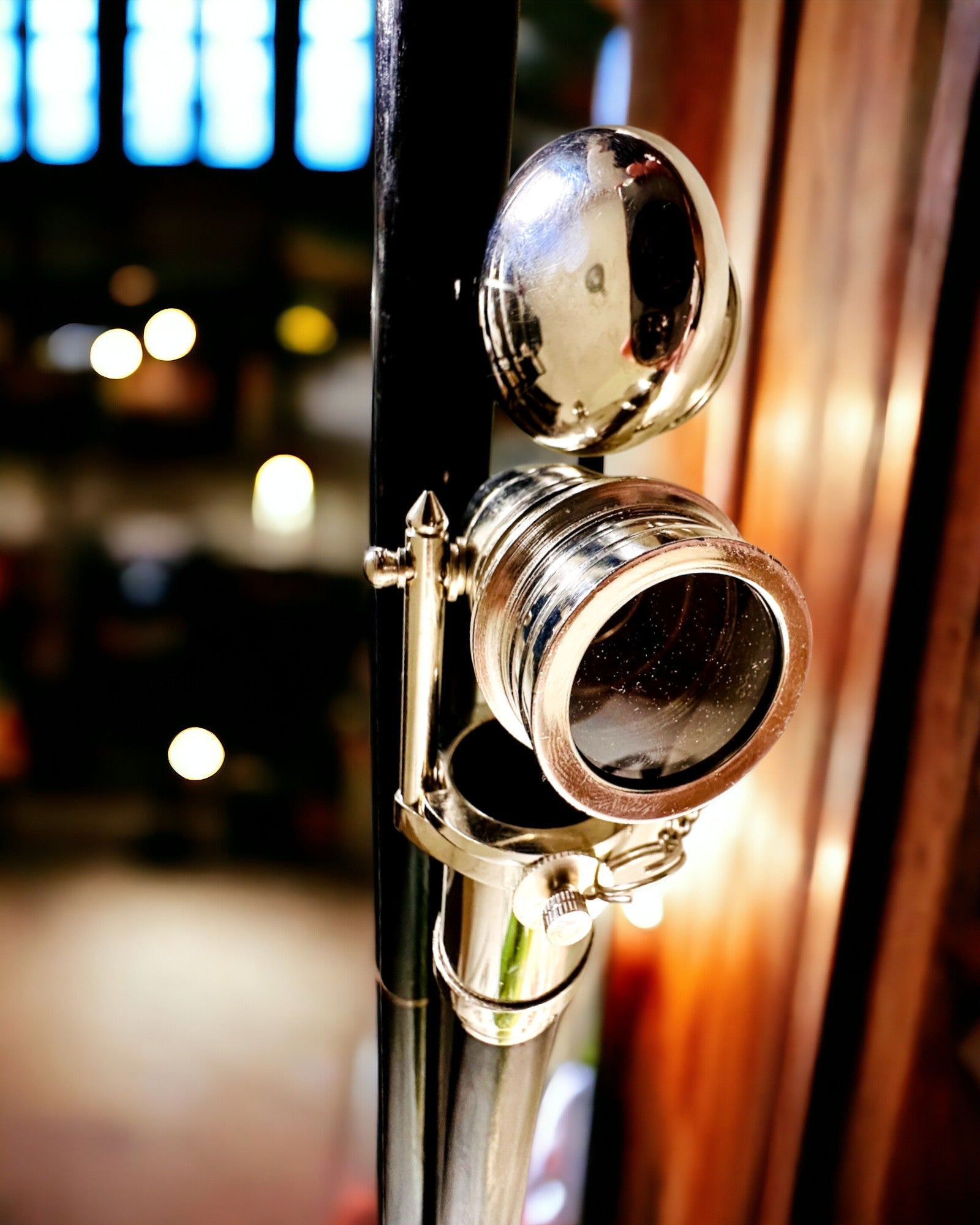 BASTÃO DE CAMINHADA COM PUNHO E FUNÇÃO DE LUNETA – ELEGANTE E MODERNO, 95 CM - capitão "Navigator's Crest"