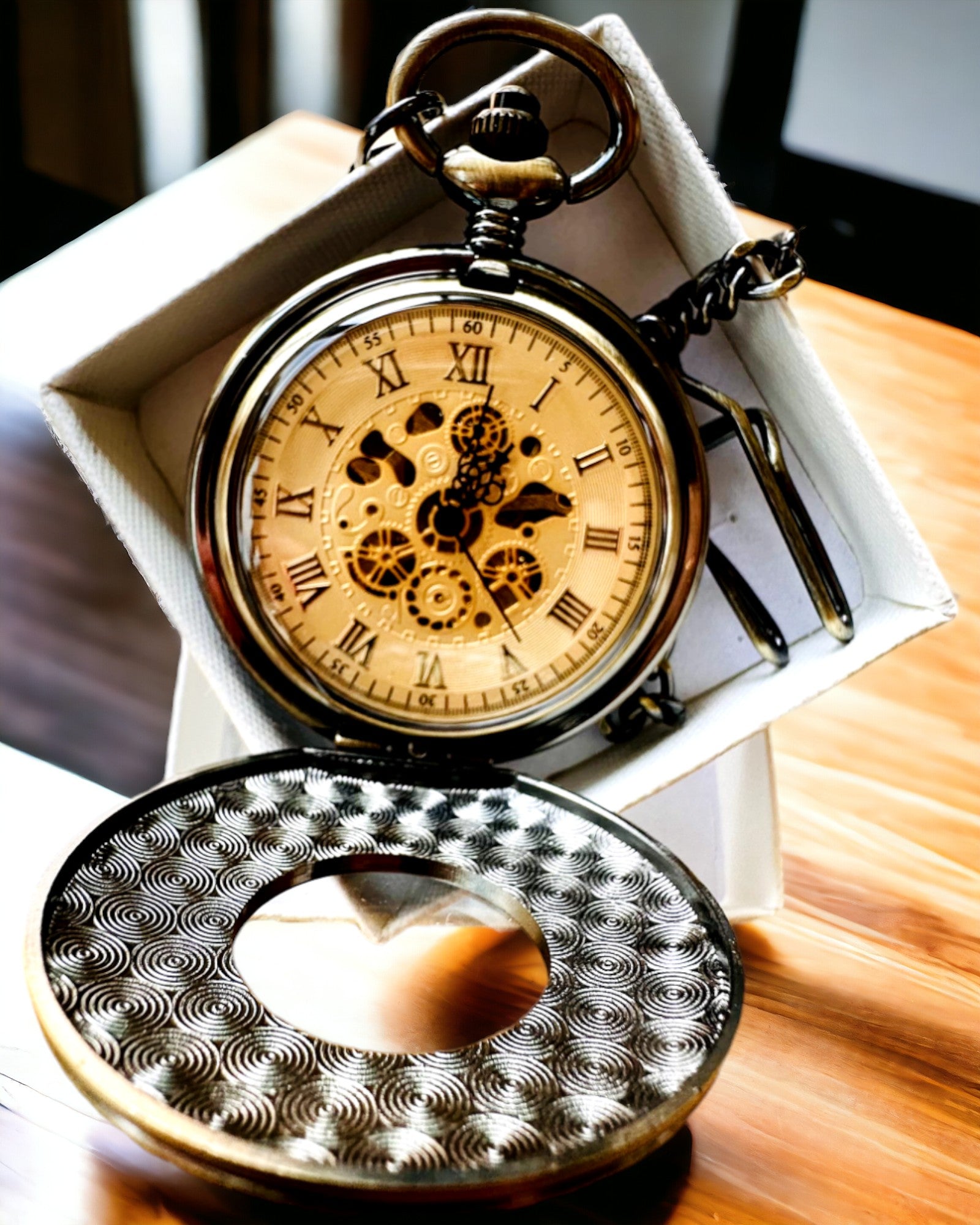 Relógio de bolso "Retro Elegance", possibilidade de personalização com gravação