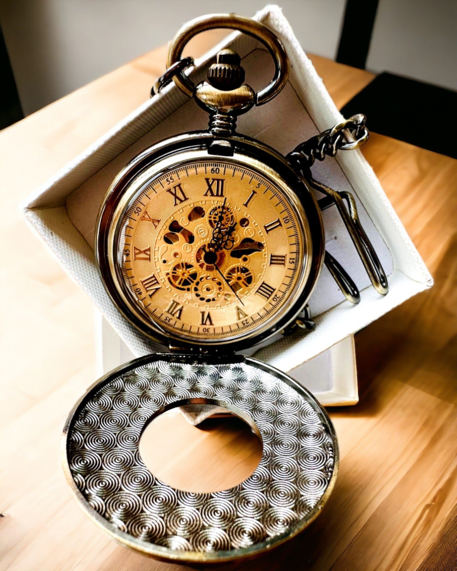 Relógio de bolso "Retro Elegance", possibilidade de personalização com gravação