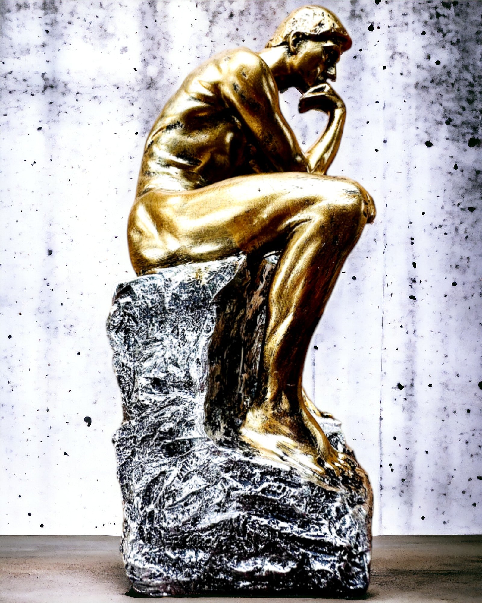Złoty Myśliciel - Estatueta de resina, personalização com gravação