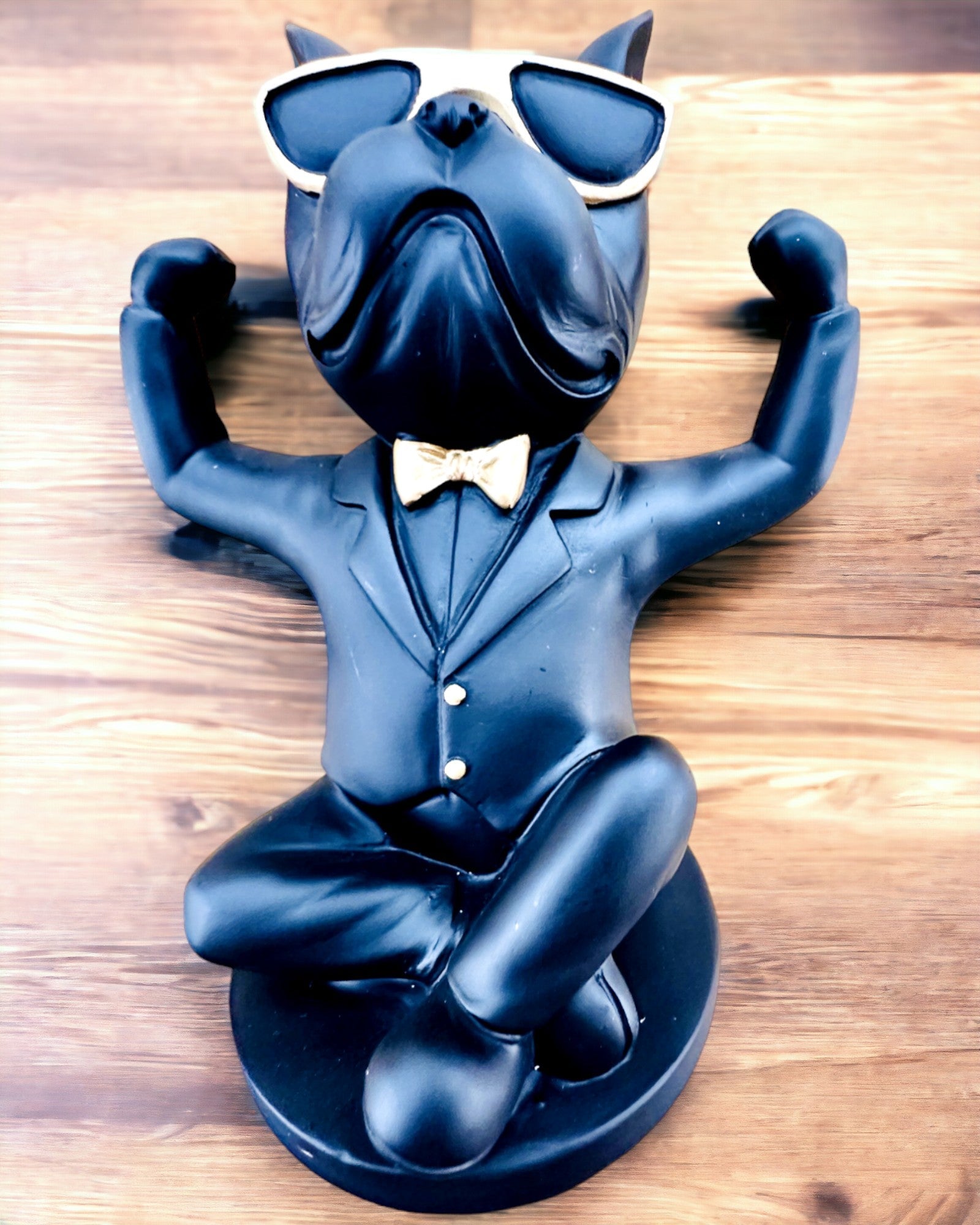 Figura Bulldog Elegance - Suporte exclusivo para copos, possibilidade de personalização com gravação