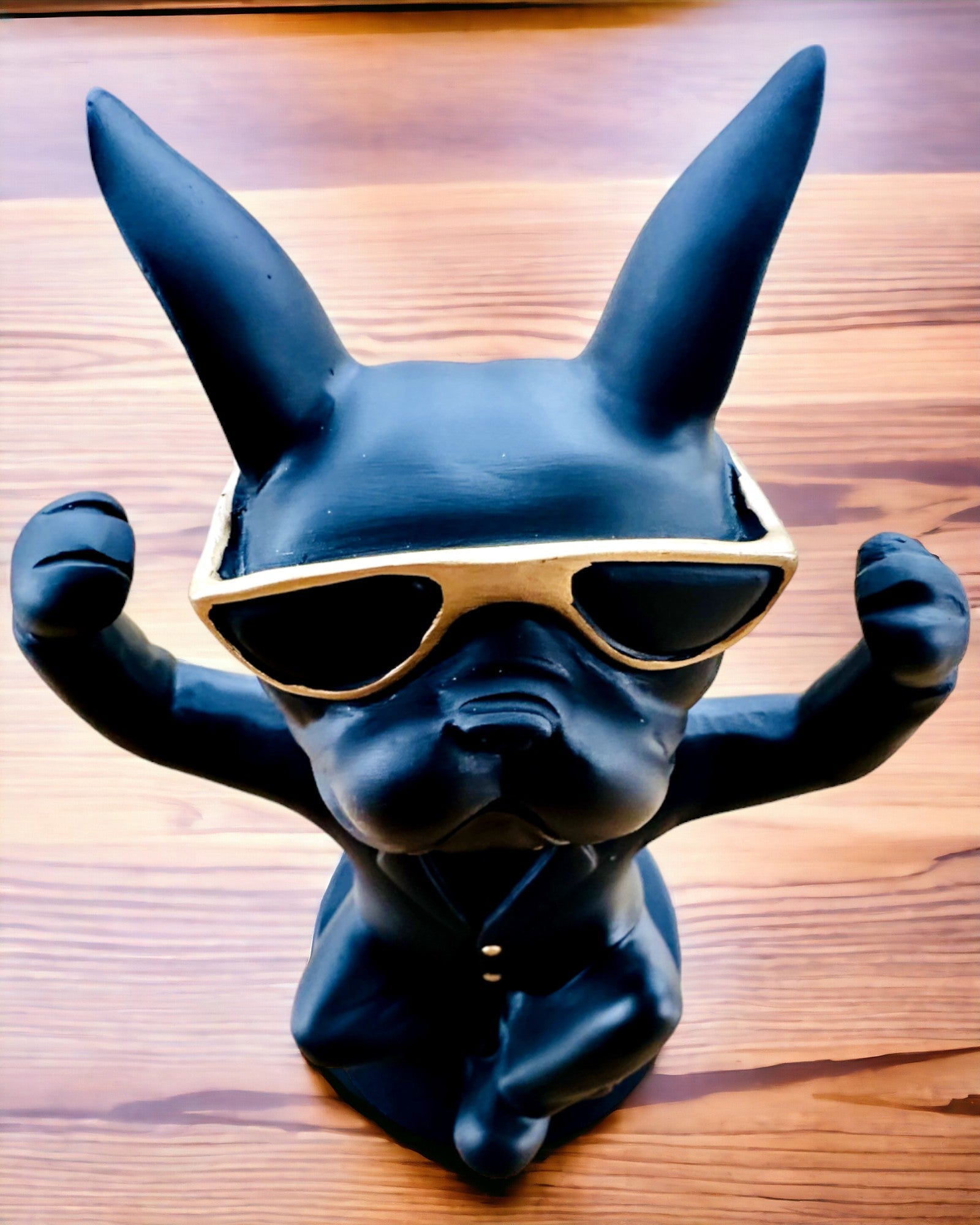 Figura Bulldog Elegance - Suporte exclusivo para copos, possibilidade de personalização com gravação