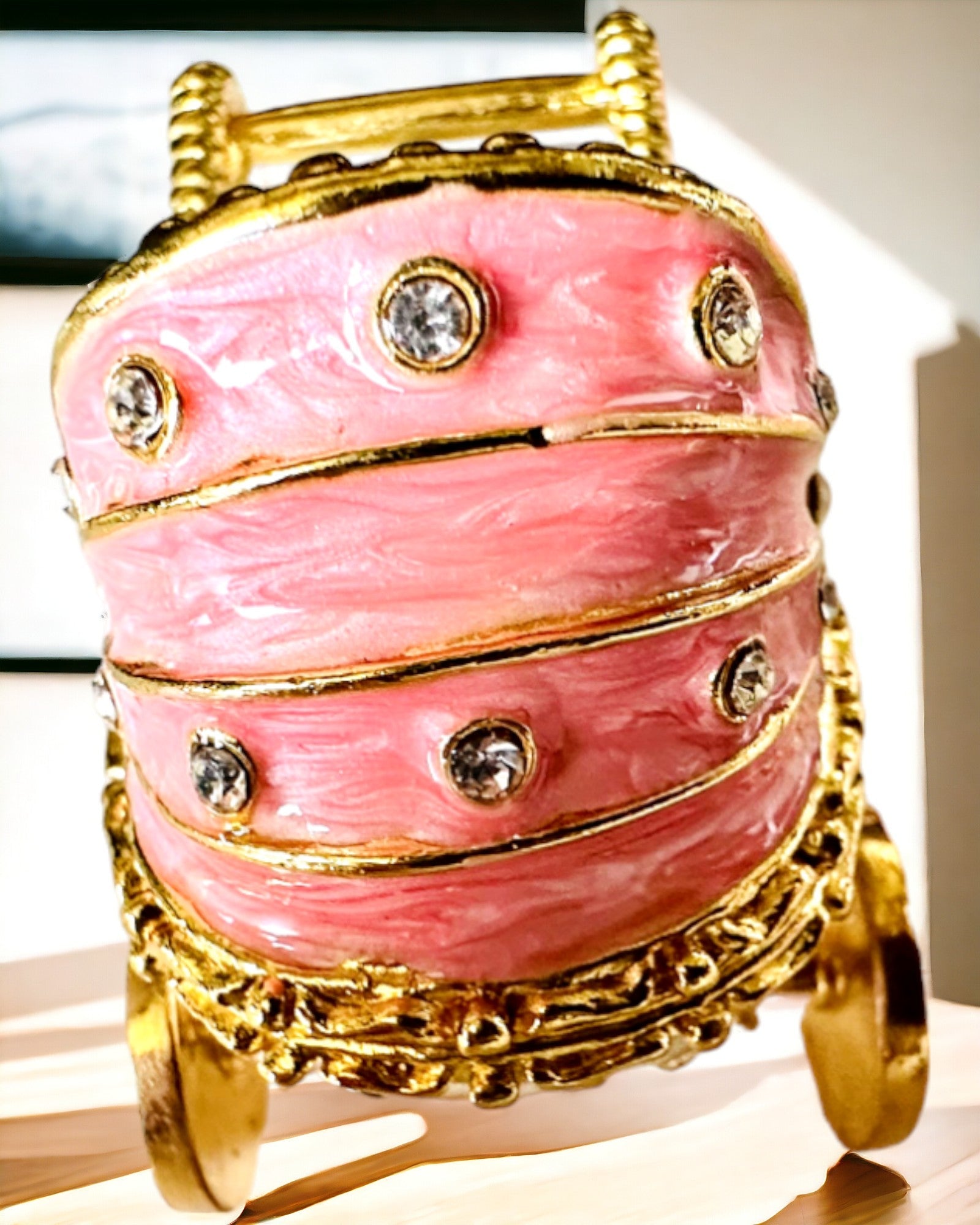 Pequeno Carrinho de Contos de Fadas para joias, tesouros - Elegância Real, personalização com gravação