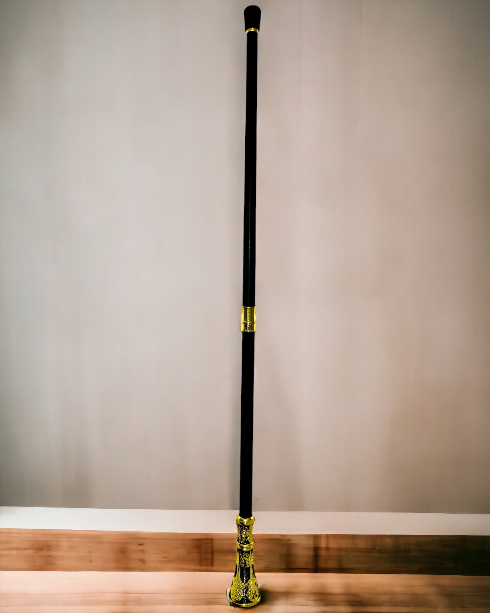 Bengala Luxuosa com Pega Dourada em Forma de Flor – Elegante e Moderna, 93 cm