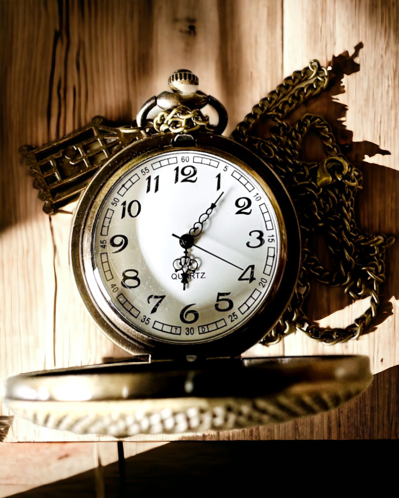 Relógio de Bolso "Elegância Borboleta" com possibilidade de personalização por gravação