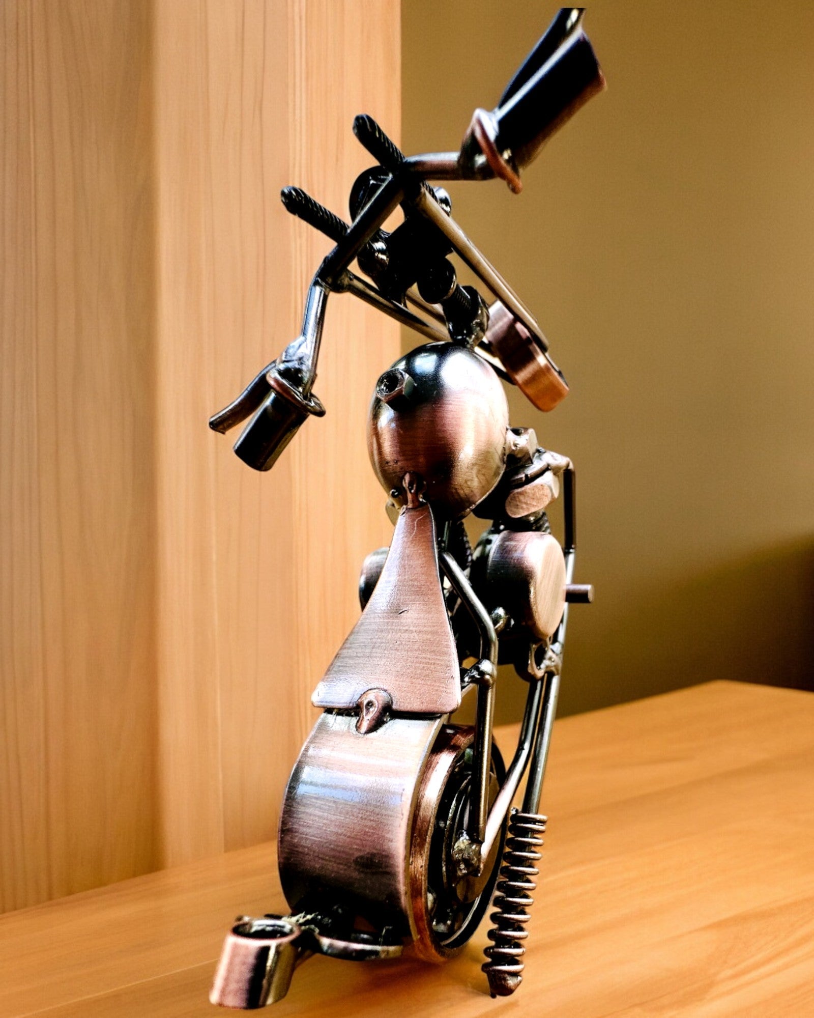 Modelo de Motocicleta Feito à Mão em ferro, Chopper, personalização, gravação para presente