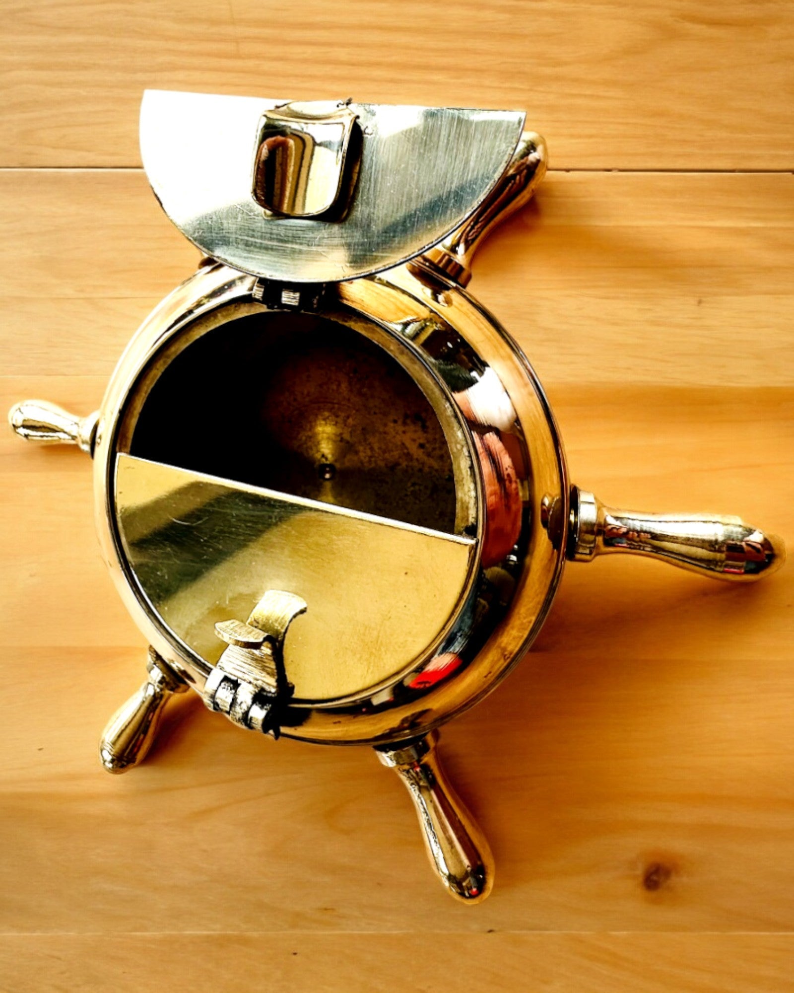 Cinzeiro de Latão do Capitão - opção de personalização para presente com gravação, feito à mão