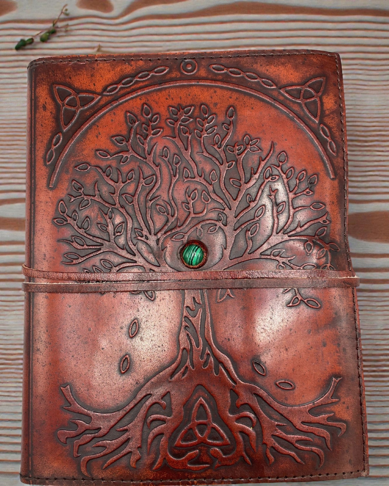 Caderno Grande de Pele Árvore da Vida – 20x16x2 cm