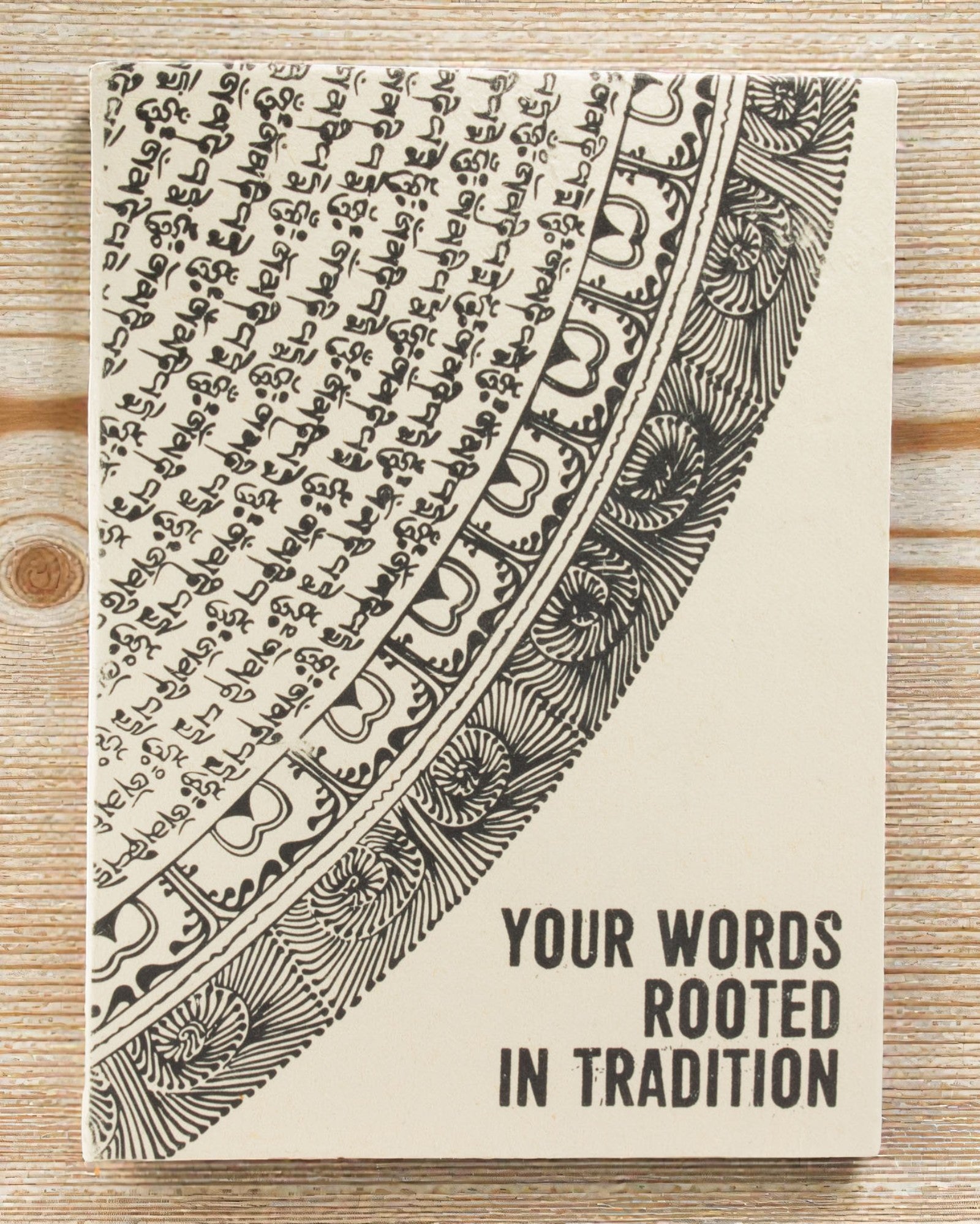 Lokta Escrita de Herança – caderno grande 21 × 15 cm, 45 folhas, As suas palavras enraizadas na tradição