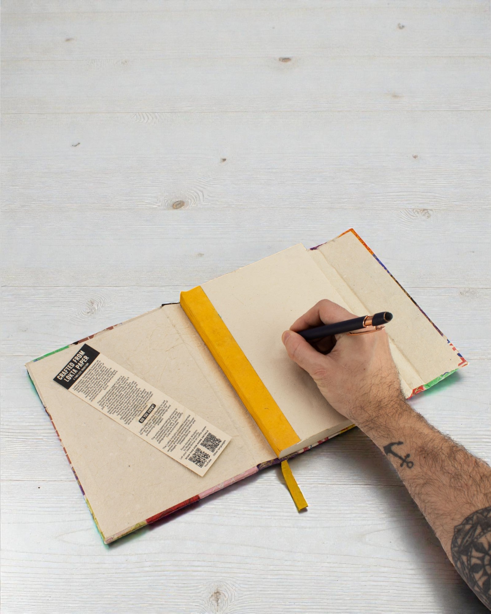 Caderno Lokta Grande Patchwork – Multicolor (45 folhas, 21 x 15 cm)