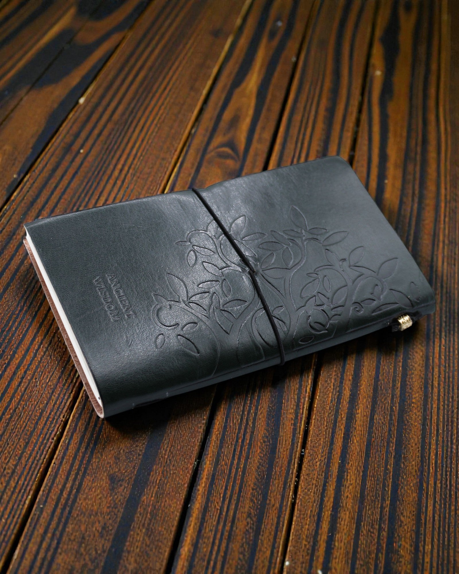 Caderno de Notas em Couro Feito à Mão Green Wisdom – Tree of Life (80 páginas)