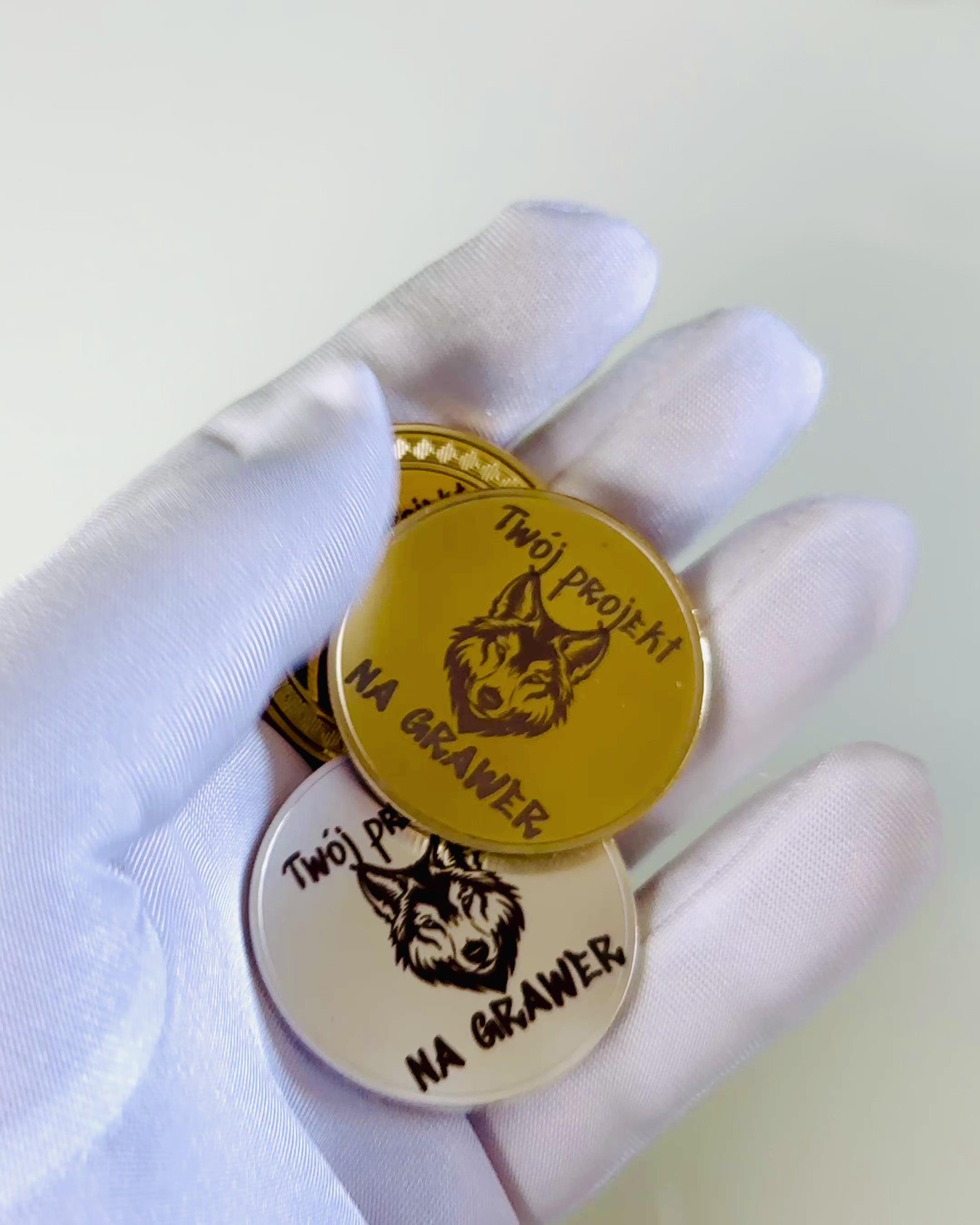 Moeda Desafio Vazia com Possibilidade de Personalização com Gravação – Colecionável, 40mm, quatro modelos