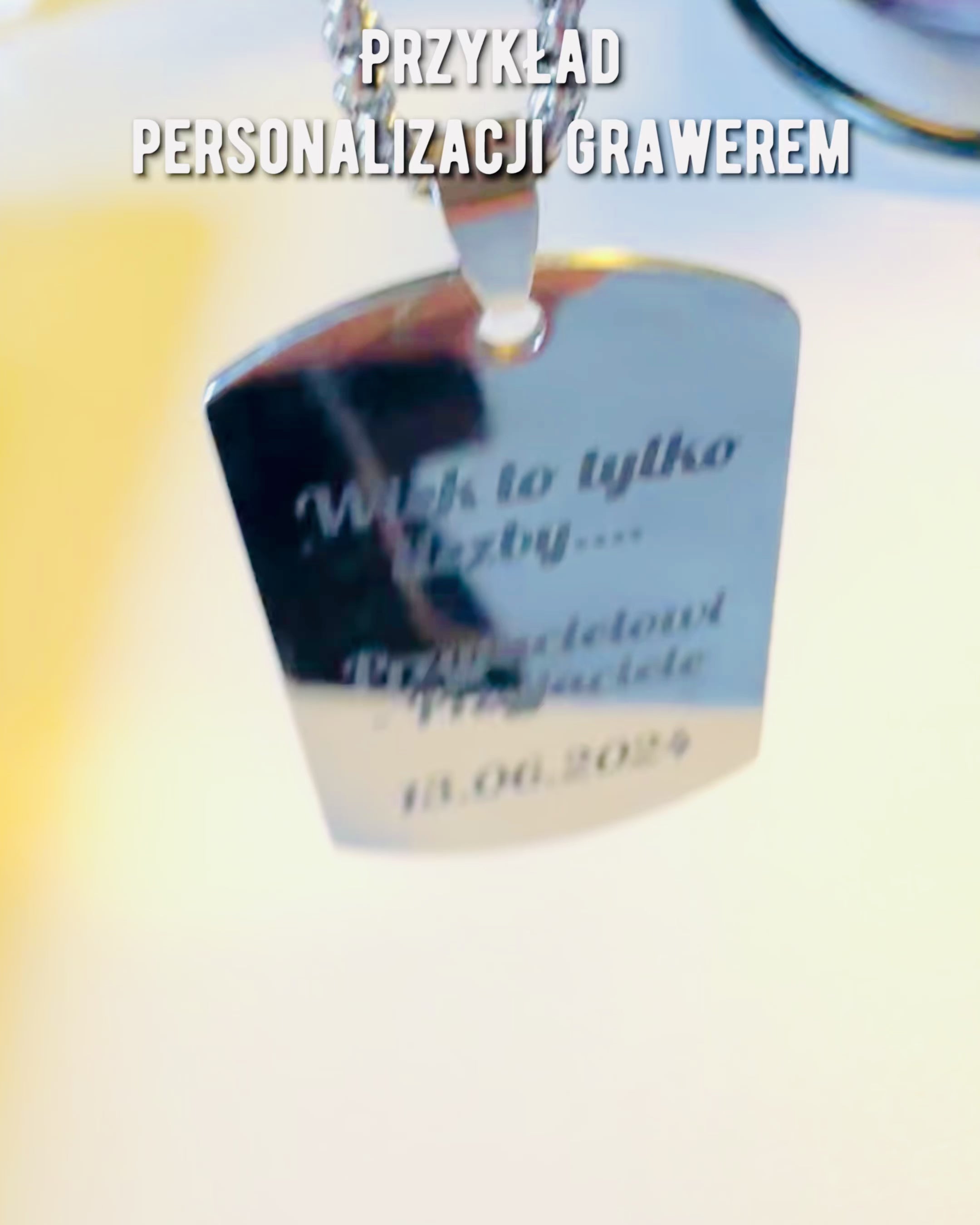 Brelok Militar ID "Nieśmiertelnik" de Aço Inoxidável – Gravura Personalizada