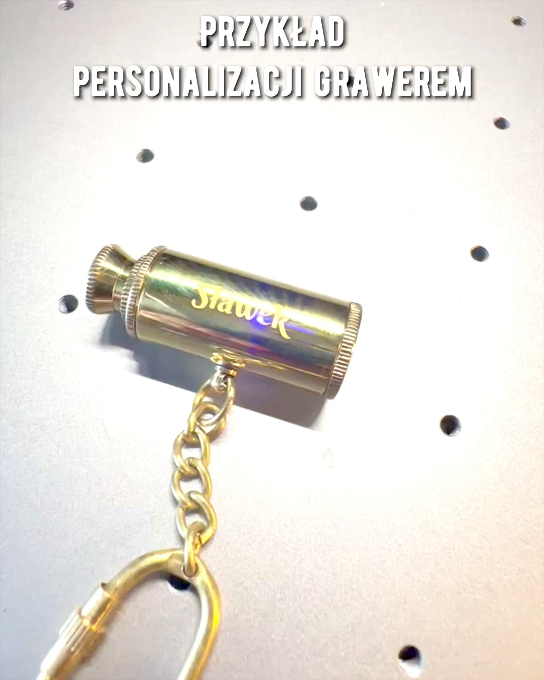 Telescópio de Bolso "Aventura Dourada" - porta-chaves com possibilidade de personalização