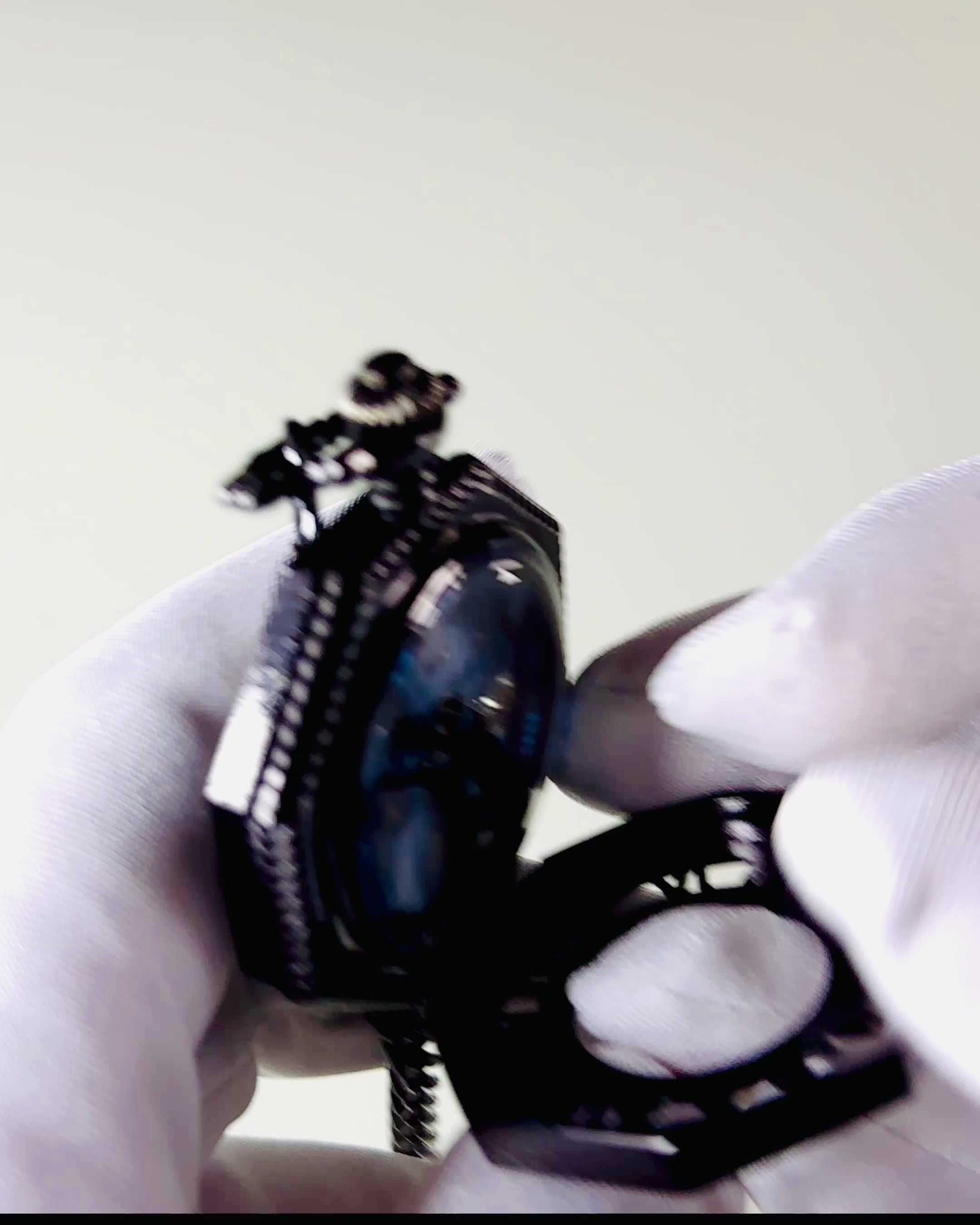 Relógio de Bolso Mecânico Clássico Octogonal Steampunk em Preto, Gravado