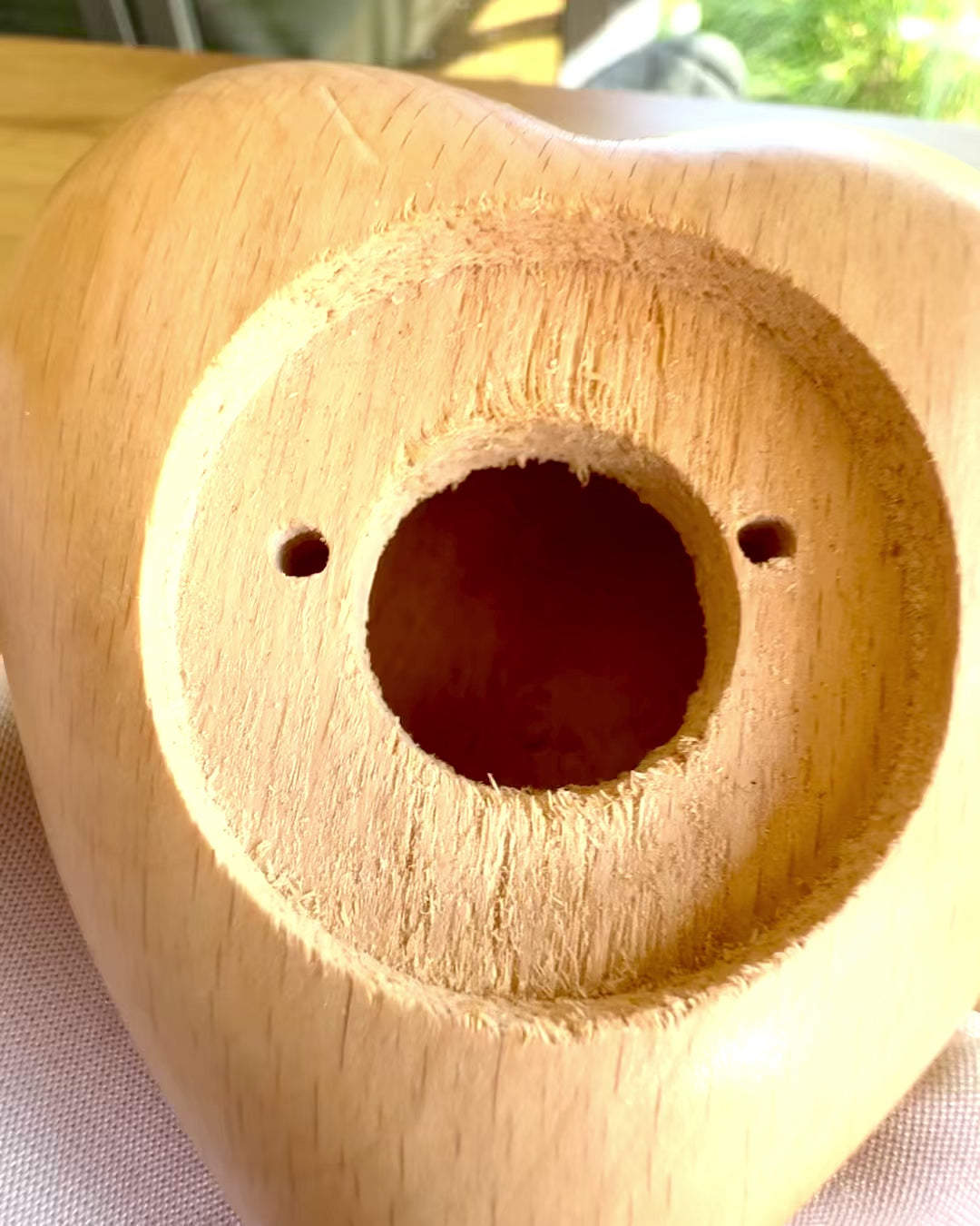 Coração de madeira, caixa de 9 cm para Sentimento Secreto, possibilidade de personalização com gravação para presente