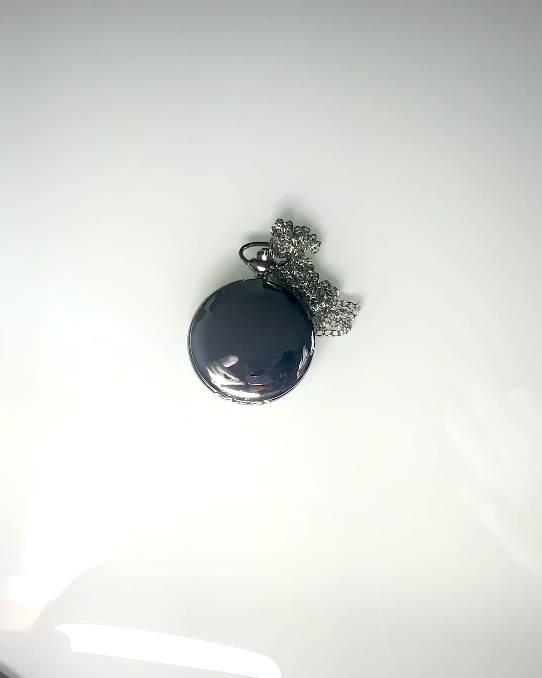 Clássico Relógio de Bolso Prateado com Opção de Gravação