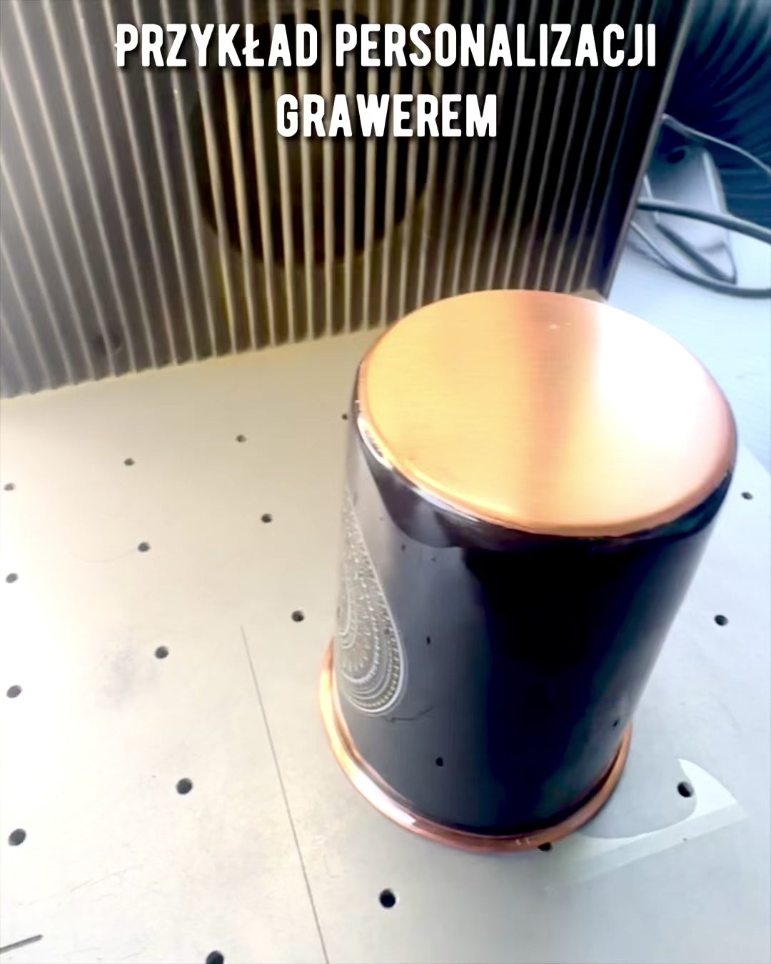 Conjunto de Cobre Mandala – Garrafa 1L + 2 Copos em Estojo, possibilidade de personalização com gravação para presente