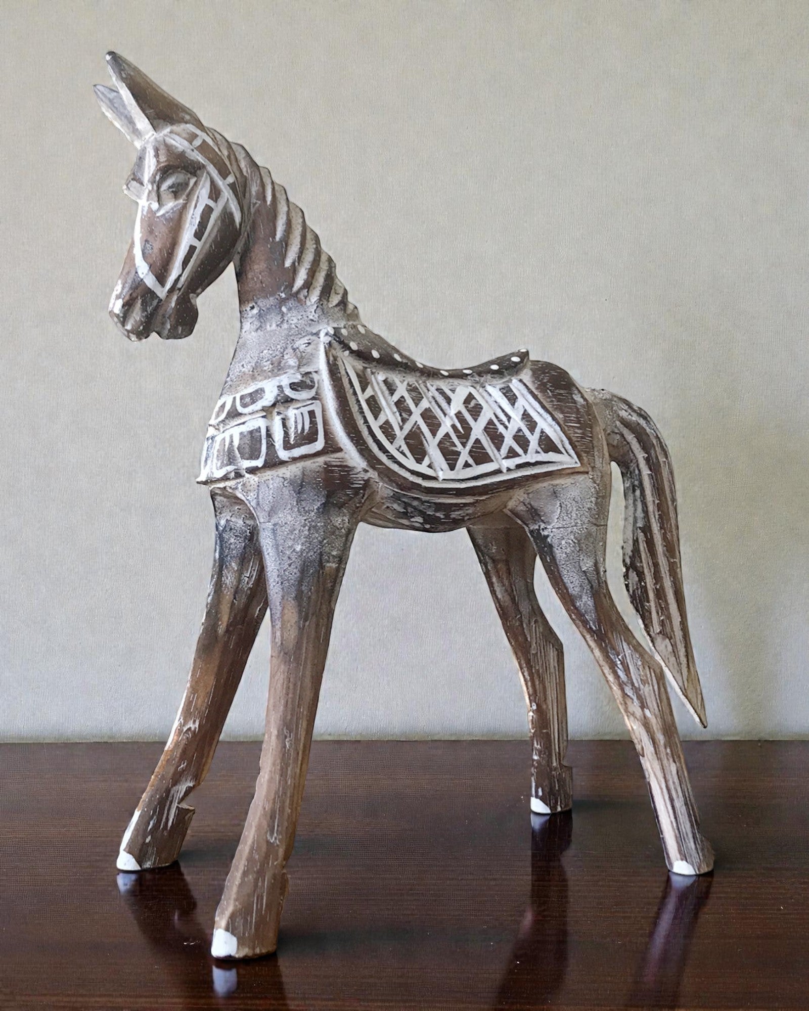 Cavalo Antigo Médio 25 cm – Escultura Oriental Clássica