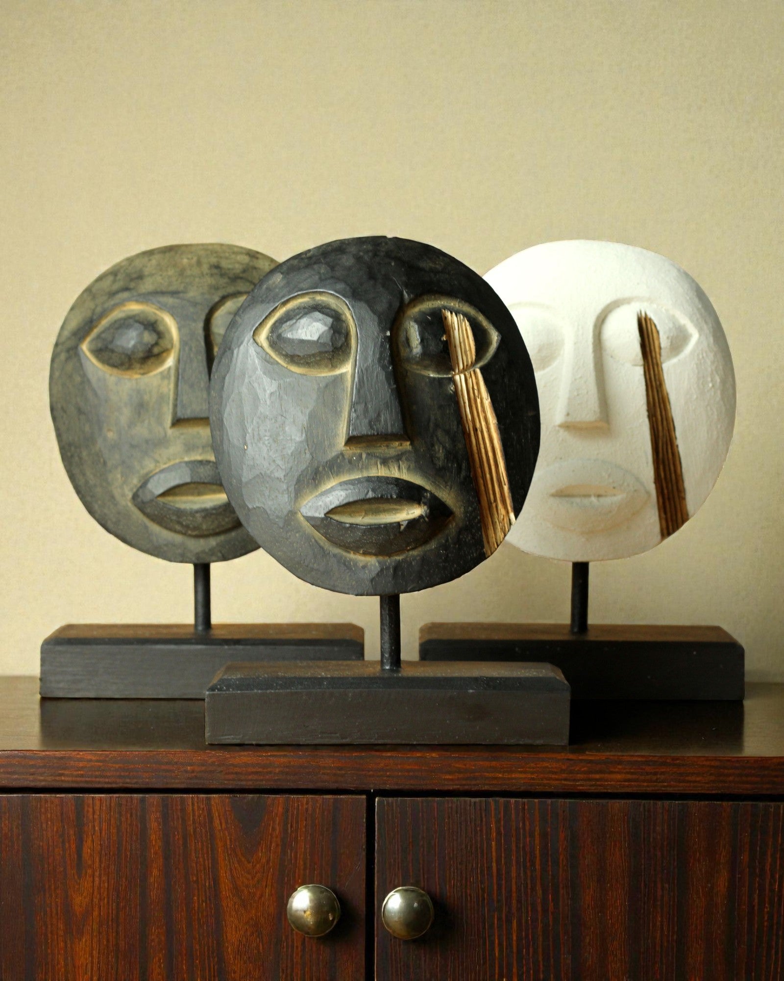 Máscara Timorense Guardião dos Antepassados 27x20 cm – Antiga