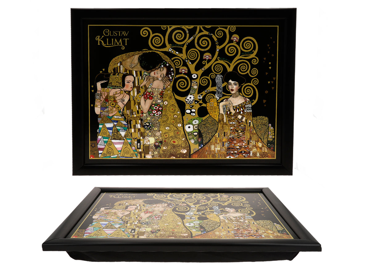 Suporte para portátil G. Klimt, Colagem (CARMANI), personalizável com gravação, ideal para oferecer, dimensões: 30.5x40.5cm, elegante e confortável para trabalhar ao colo