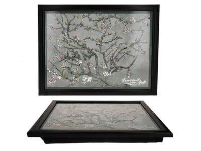 Suporte para portátil V. van Gogh, Amendoeira em Flor, cinzento, 30.5x40.5cm, personalizável com gravação