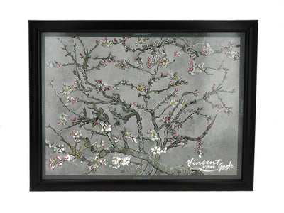 Suporte para portátil V. van Gogh, Amendoeira em Flor, cinzento, 30.5x40.5cm, personalizável com gravação