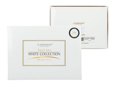 Conjunto de 6 colheres de chá revestidas a ouro de 24K, Olhinhos Brancos CARMANI, personalizável com gravação - um presente elegante para qualquer ocasião, dimensões: 13 cm