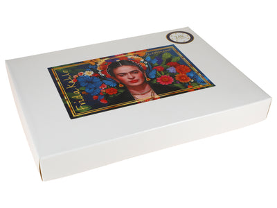 Conjunto de 6 colheres revestidas a ouro de 24K F. Kahlo, com possibilidade de personalização por gravação - talheres elegantes para oferecer, 13 cm, CARMANI